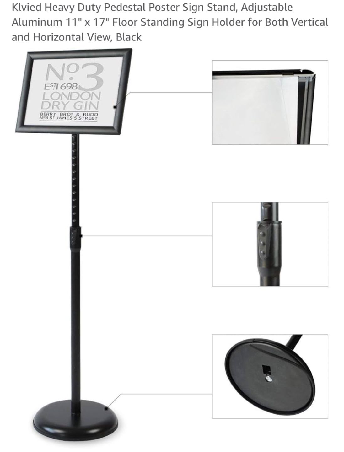 Adjustable Floor Standing Sign Holder - photo 4