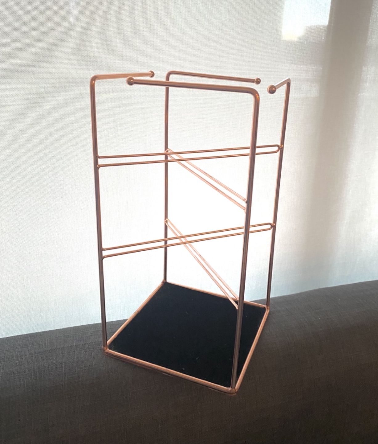 Rose Gold Jewelry Stand Organizer