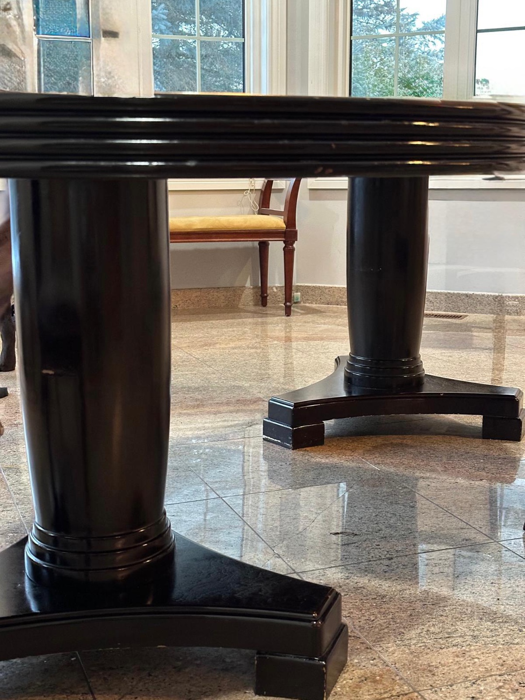 Sturdy Dark Brown Oval Dining Table Set with 4 Chairs - photo 5