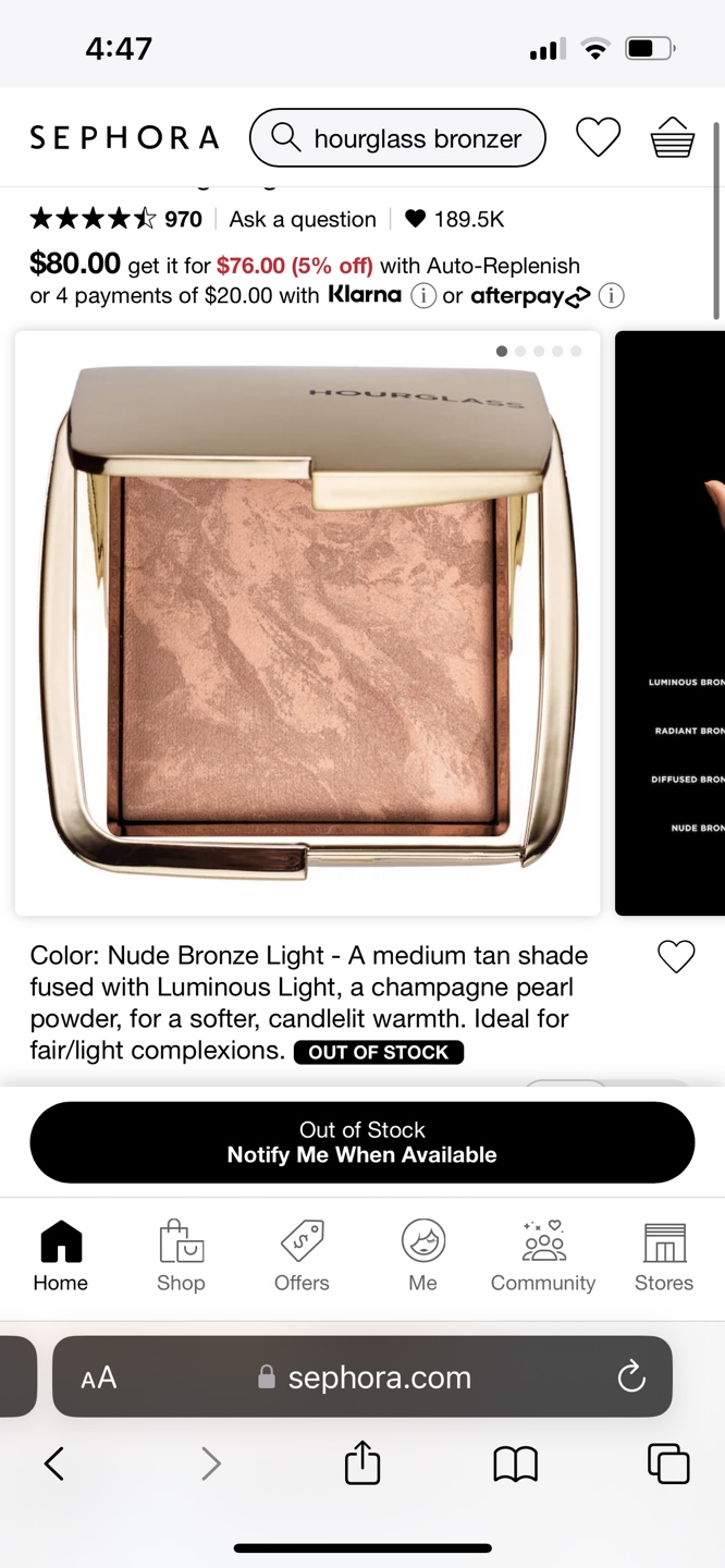 Brand New Sephora Hourglass Bronzer - photo 3