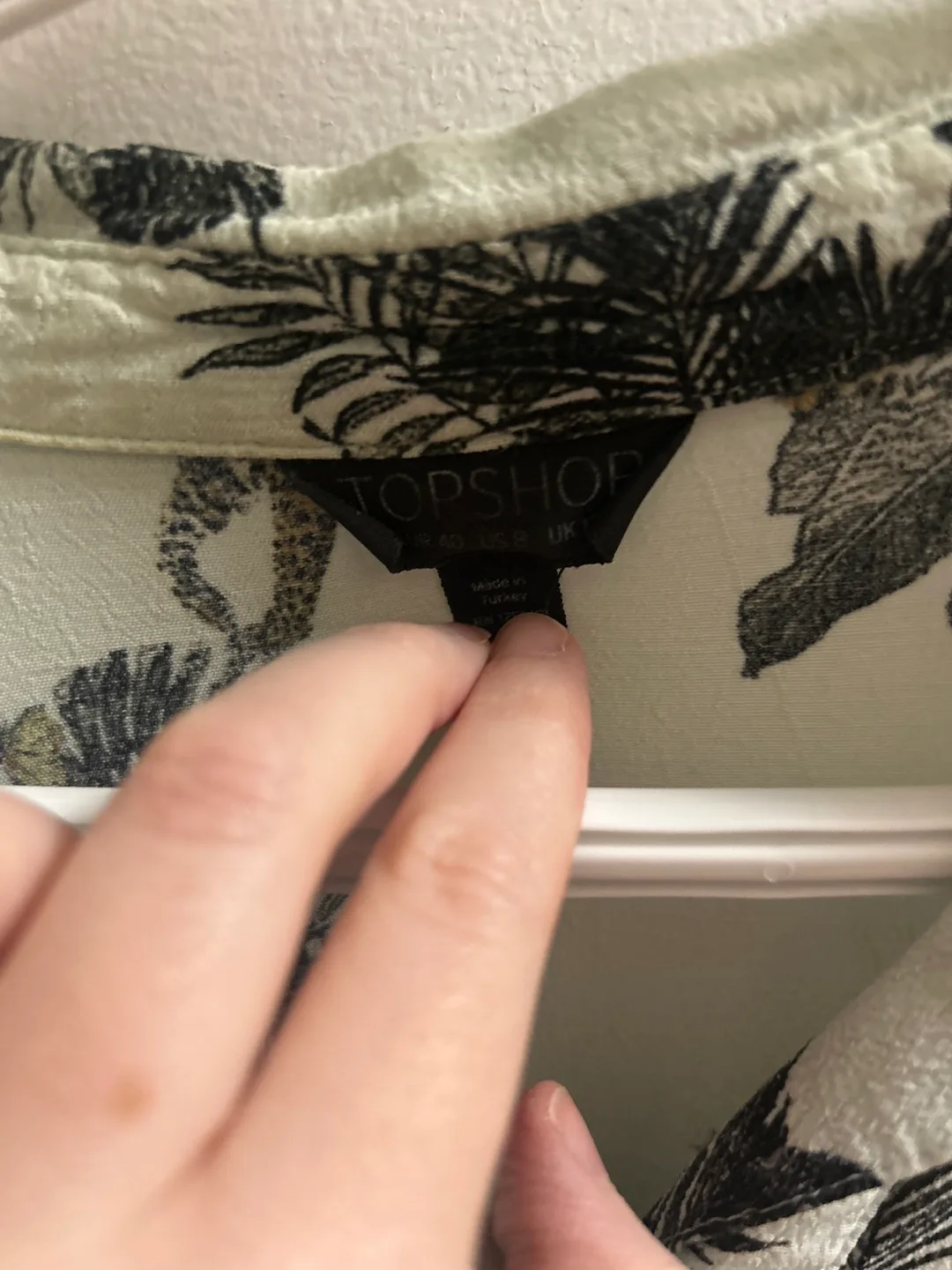 Topshop Tropical Print Button-Down Shirt image indicator(4)