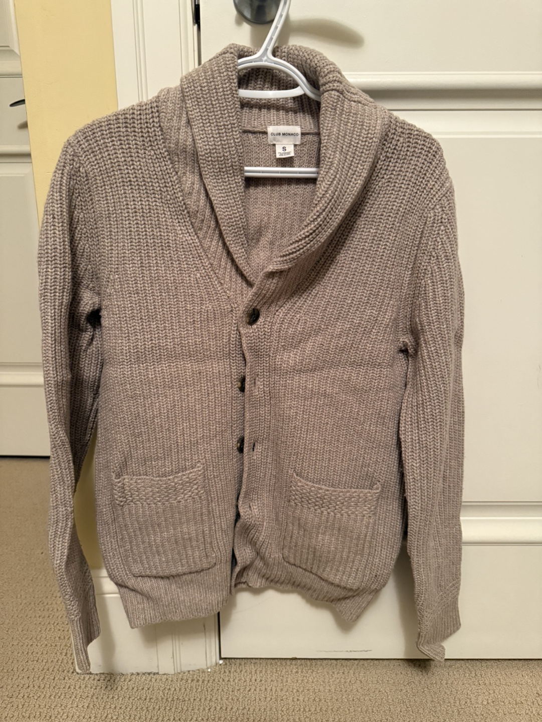 Club Monaco Men's Wool Cardigan Sweater - Size Small