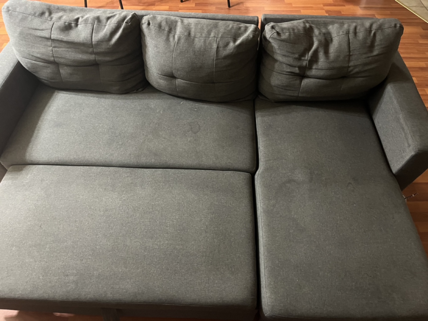 Grey Sofa Bed with Chaise - photo 2