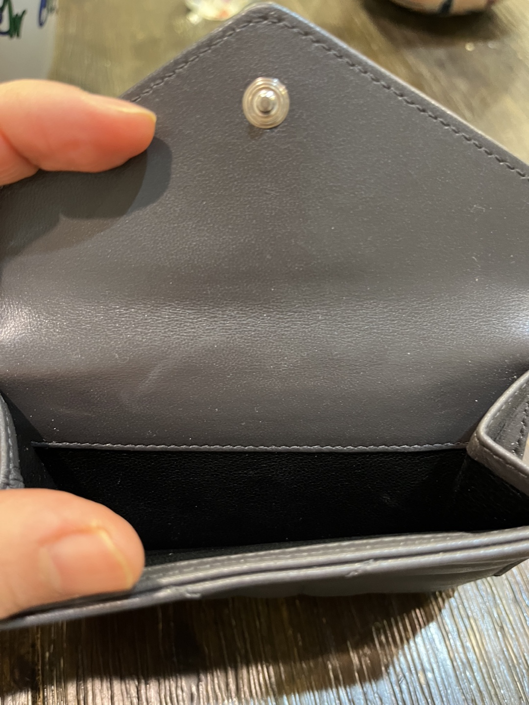 Saint Laurent Paris Gray Quilted Leather Wallet - photo 3