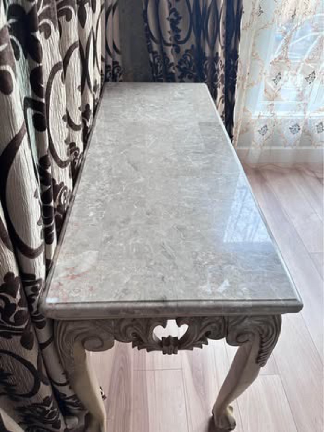 Elegant Marble Top Console Table - photo 2