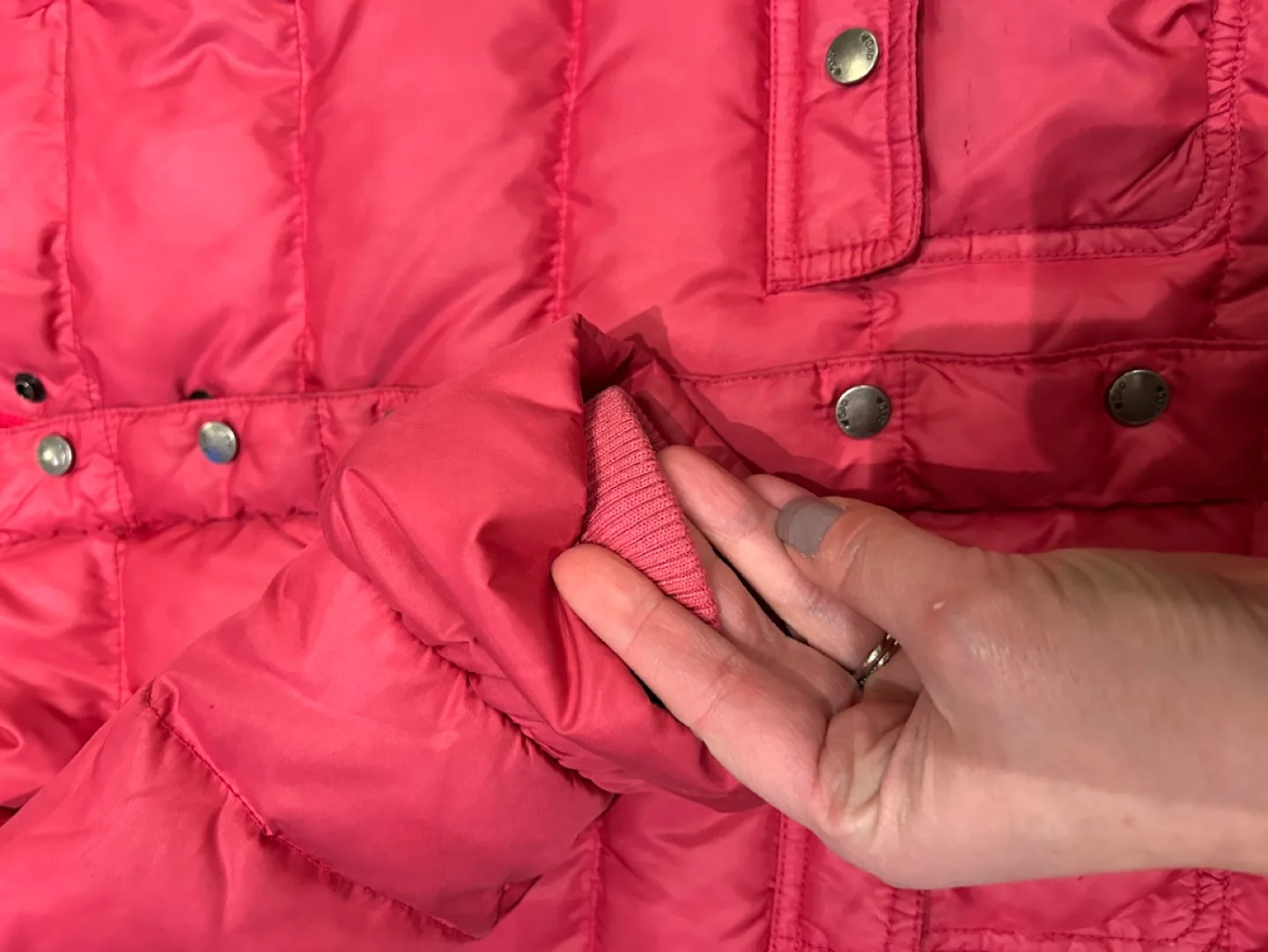 75% down Pink Puffer Jacket Size 5 image indicator(2)
