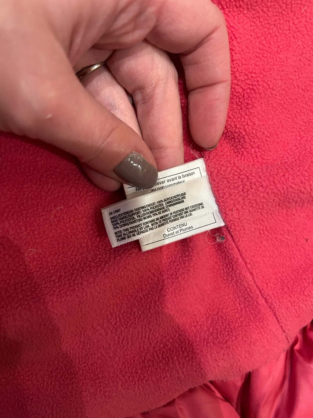 75% down Pink Puffer Jacket Size 5 image indicator(4)