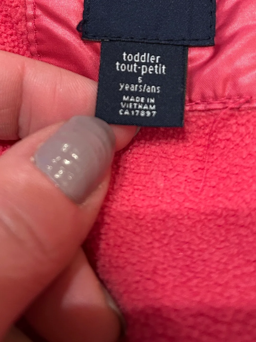 75% down Pink Puffer Jacket Size 5 image indicator(3)