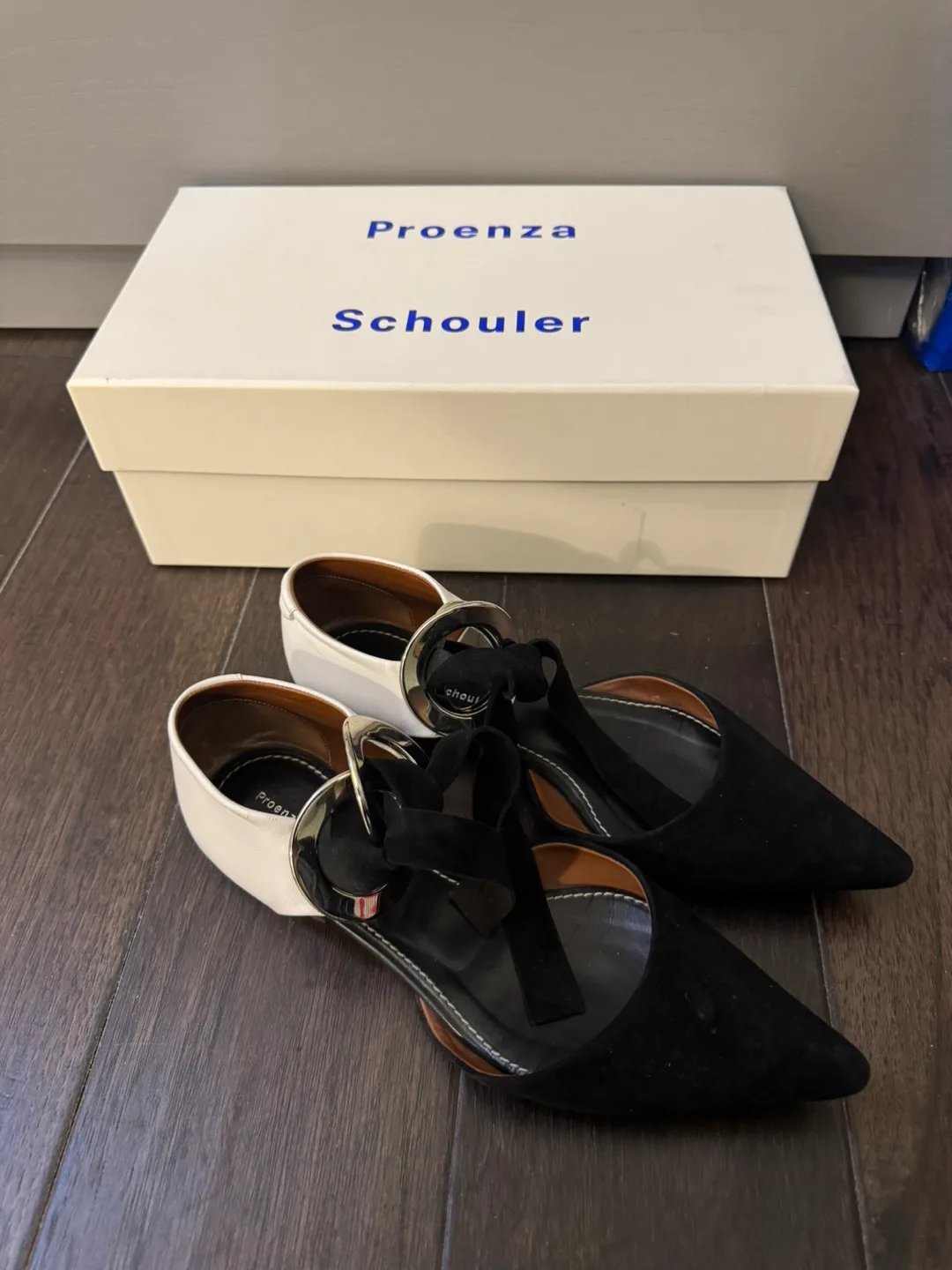 Proenza Schouler Black and White Flats, Size 36 image indicator(2)