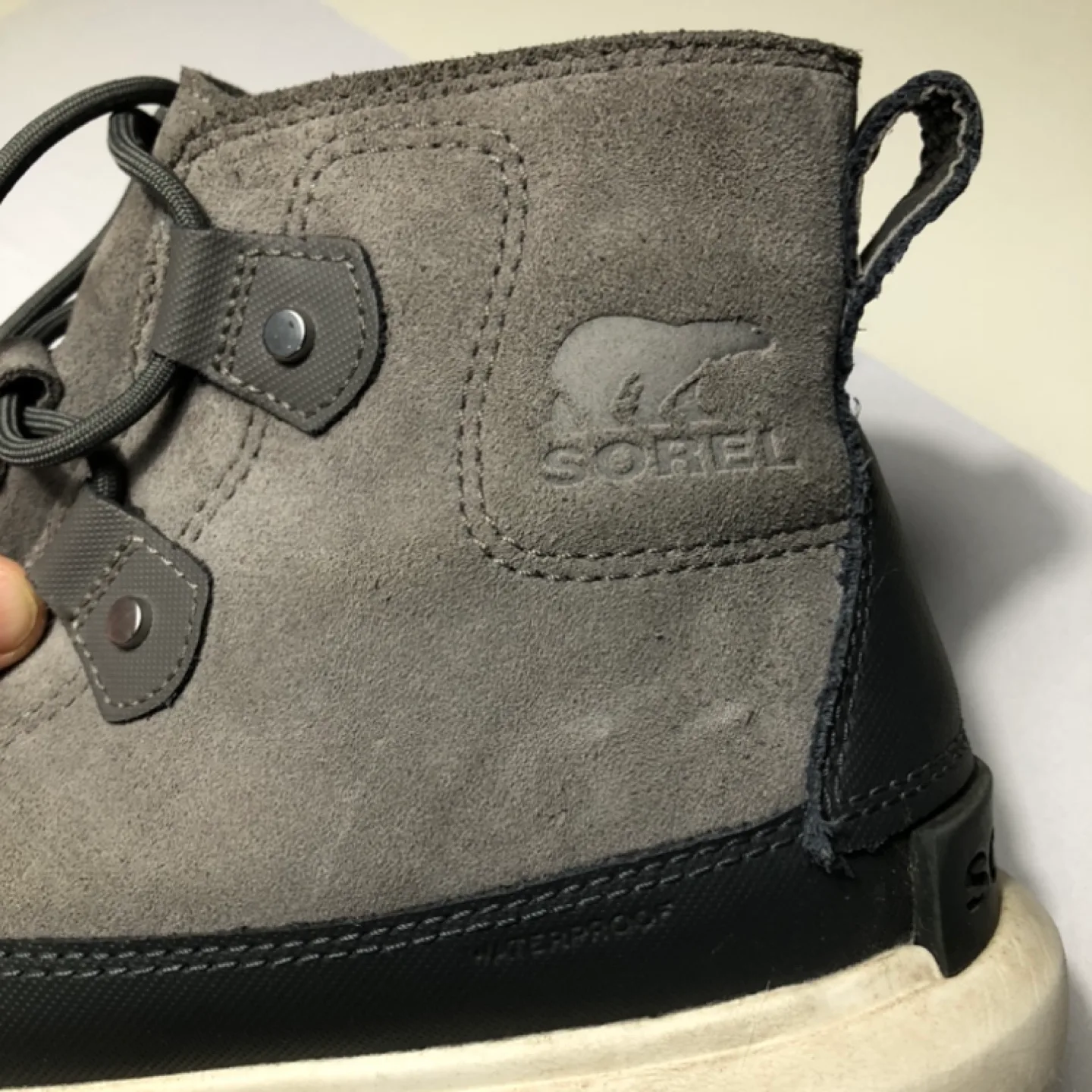 Women's SOREL Explorer Joan Grey Suede Boots Size 7 image indicator(2)