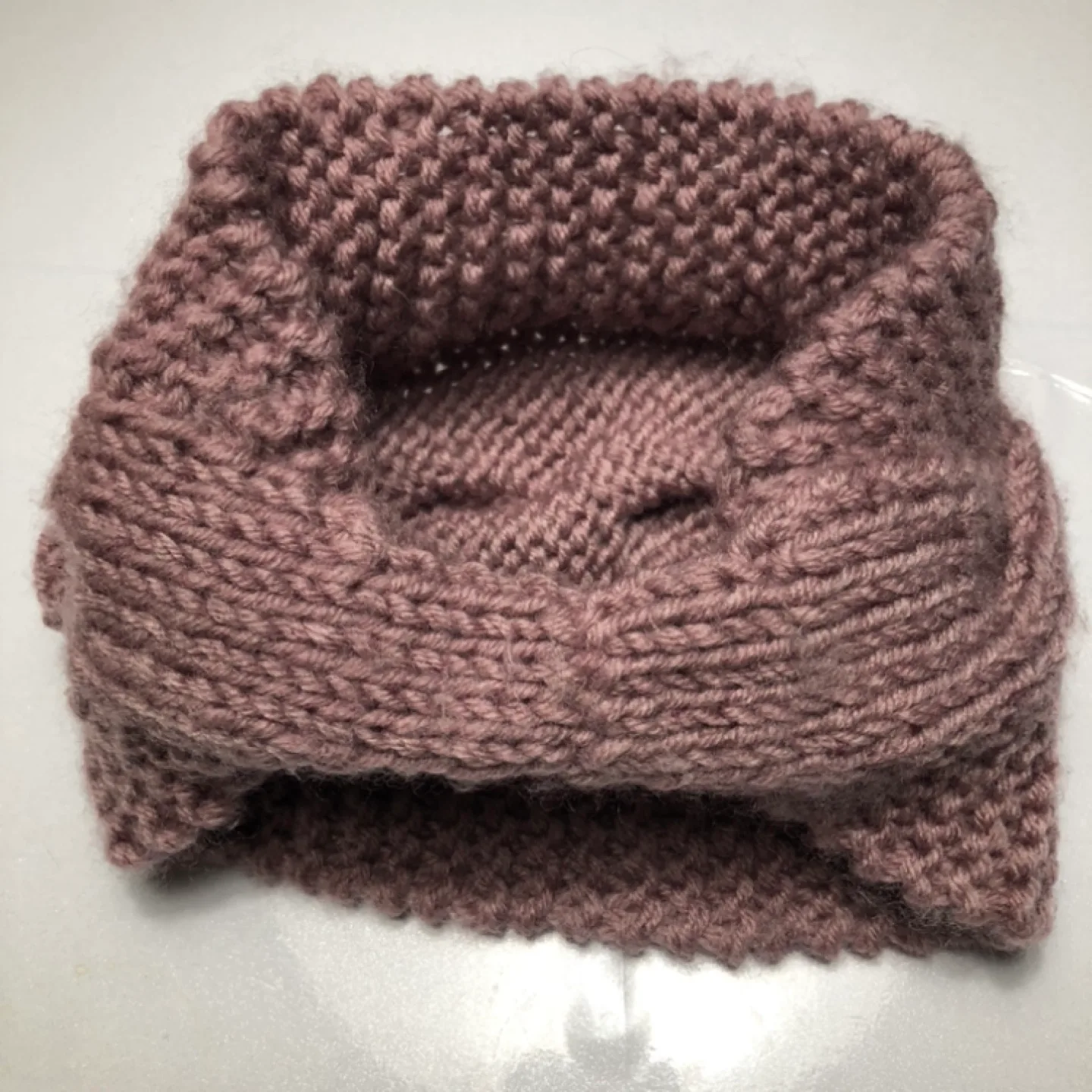 Knitted Ear Warmer Headband with Crystal Flower Detail image indicator(3)
