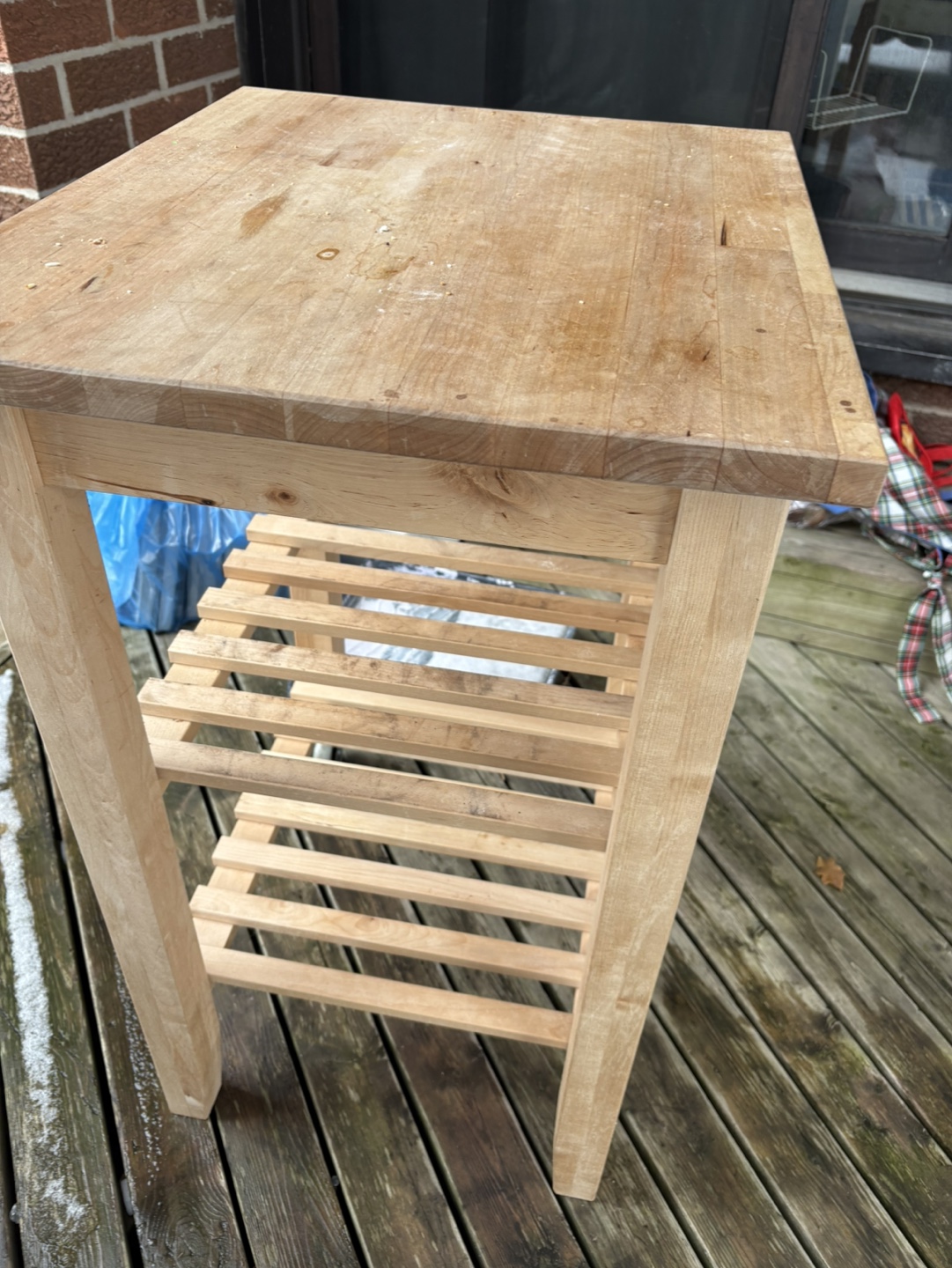 IKEA Wooden Kitchen Cart with Butcher Block Top - photo 2