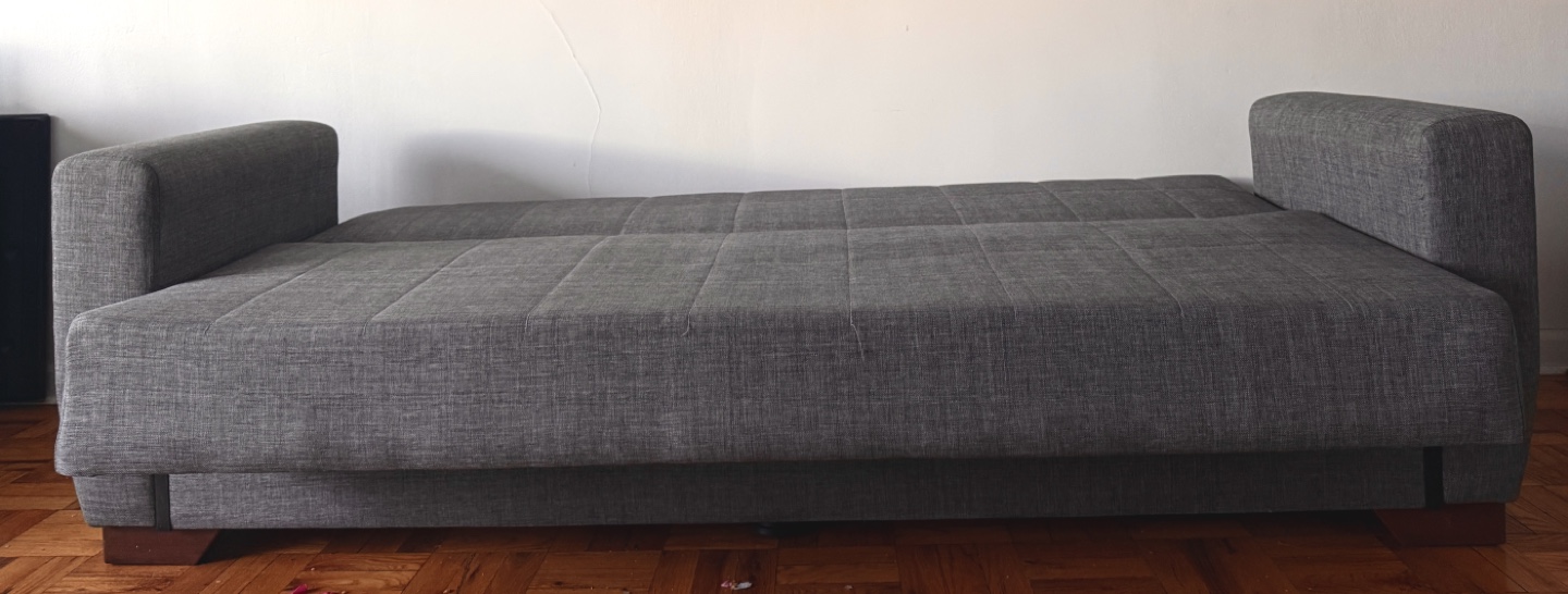 Gray Full-Size Futon Sofa Bed - photo 3