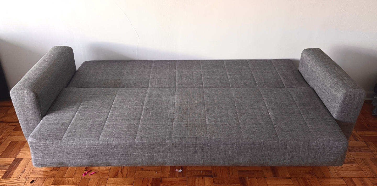 Gray Full-Size Futon Sofa Bed - photo 2