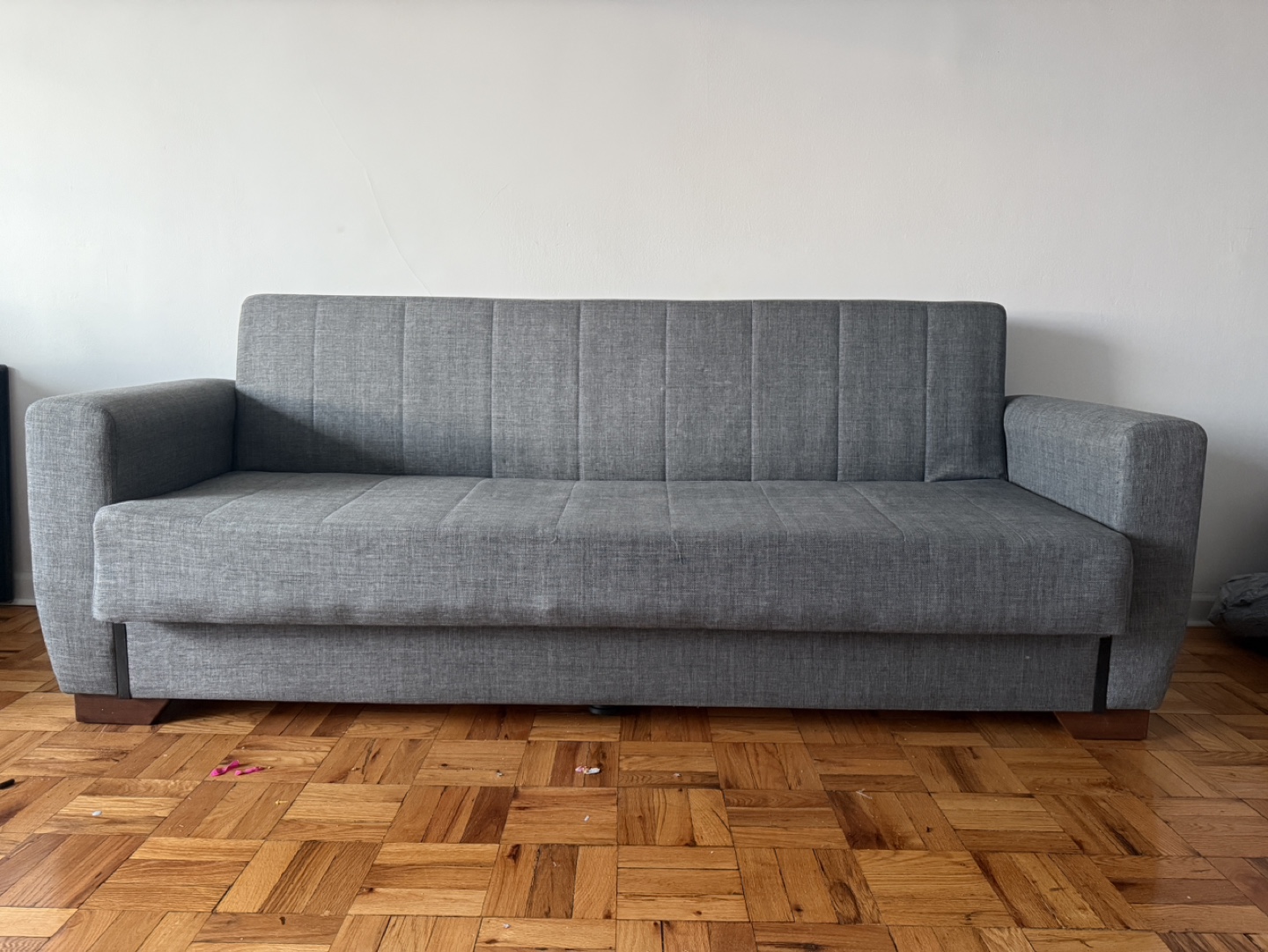 Gray Full-Size Futon Sofa Bed - photo 4