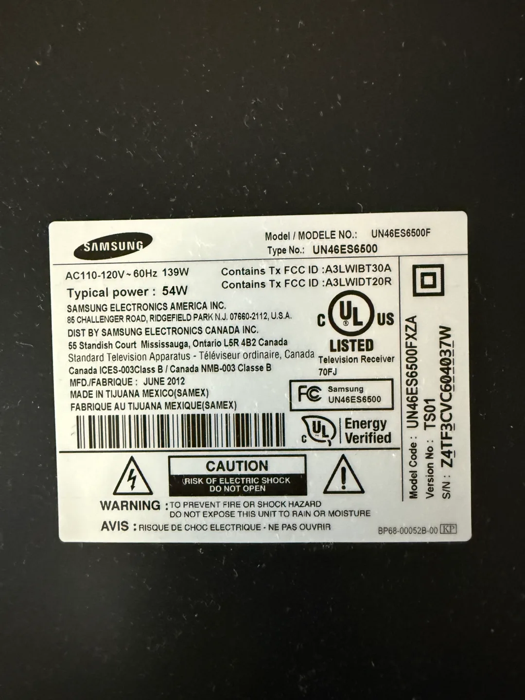 Samsung UN46ES6500 46-inch LED HDTV image indicator(2)