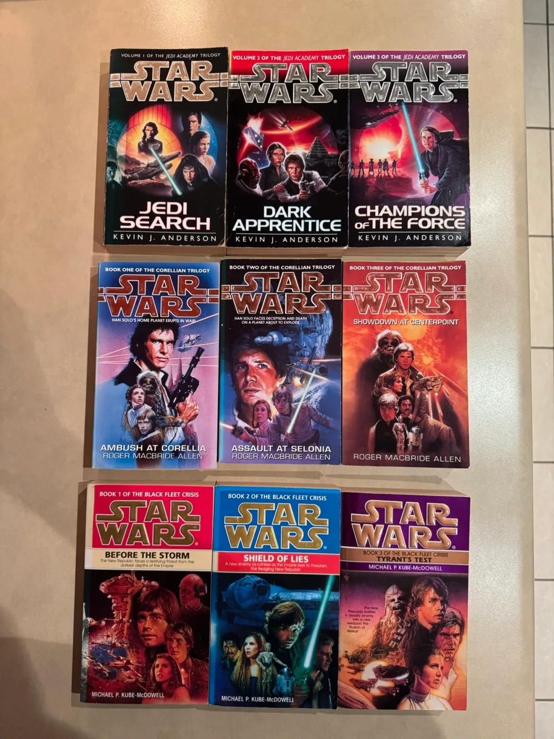 Lot of 9 Star Wars Paperback Books (3 trilogy’s) thumbnail