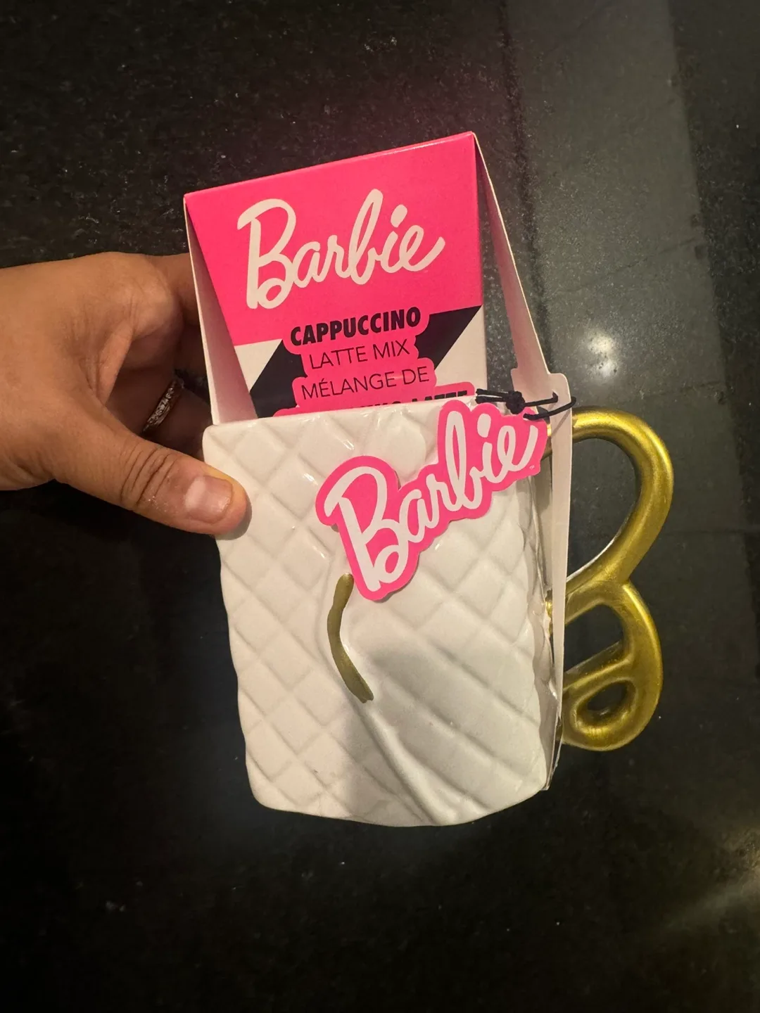 Barbie Handbag Mug with Cappuccino Latte Mix image indicator(5)