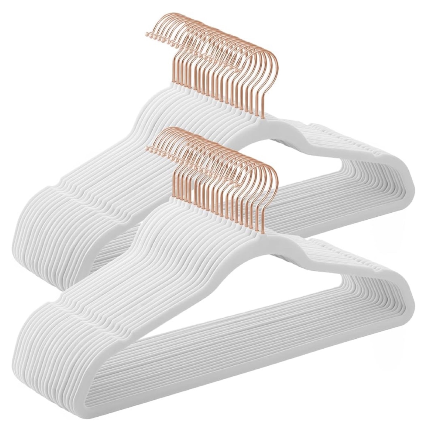 60x white velvet hangers - photo 2