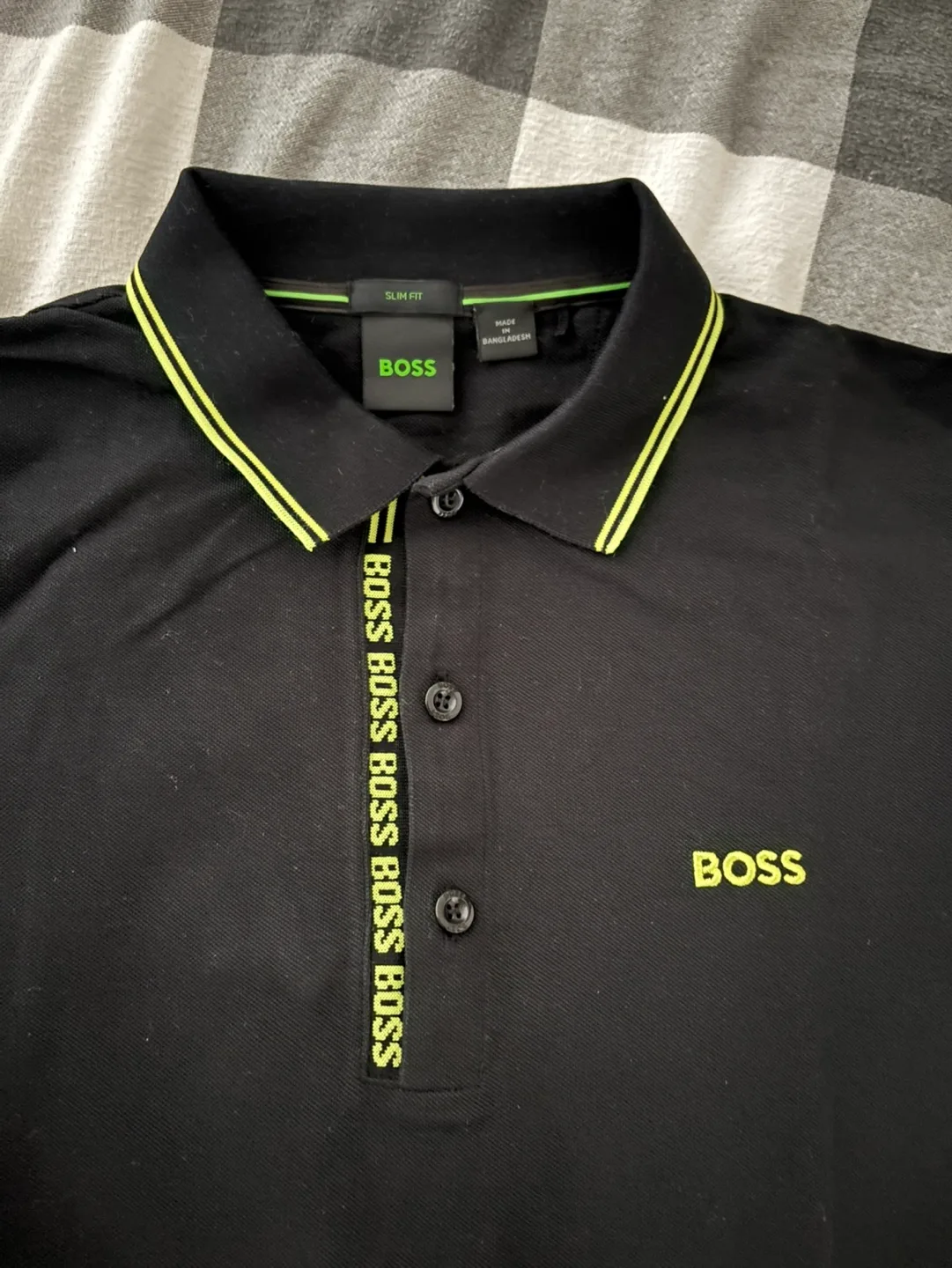 BOSS Men's Slim Fit Black Polo Shirt Size M image indicator(2)