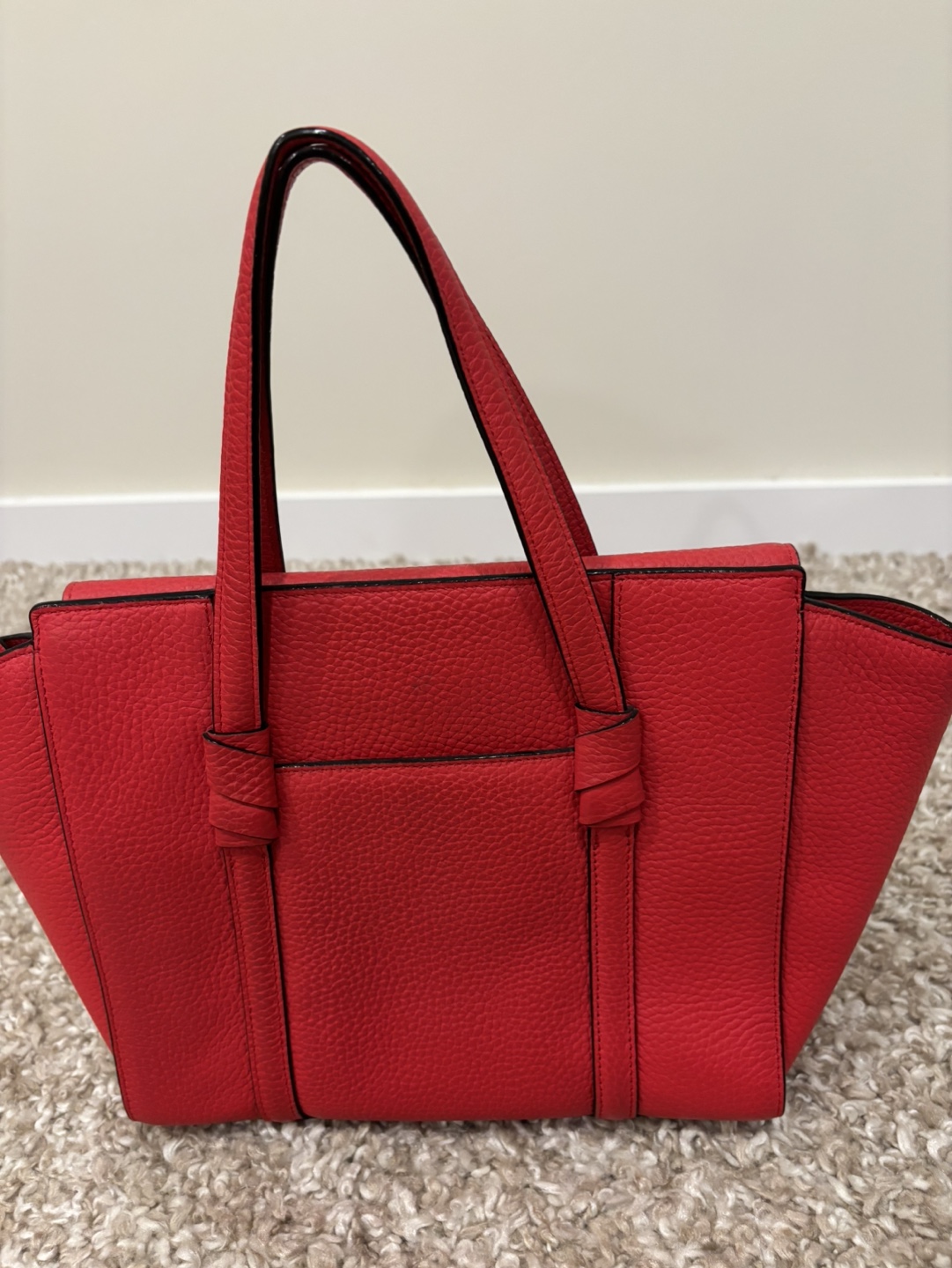 Kate Spade Red Leather Tote Bag