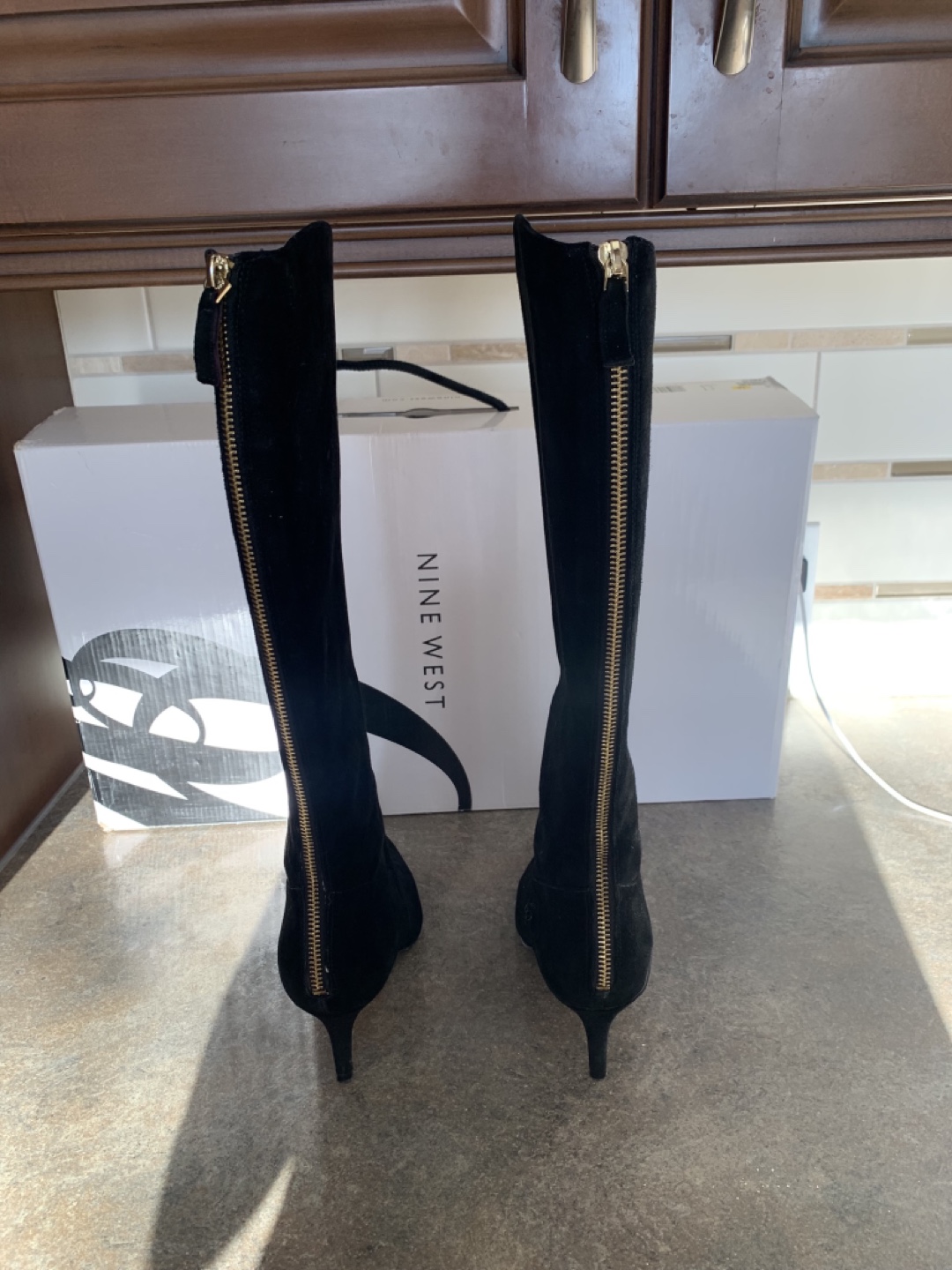 Nine West Black Suede Knee-High Boots - photo 3