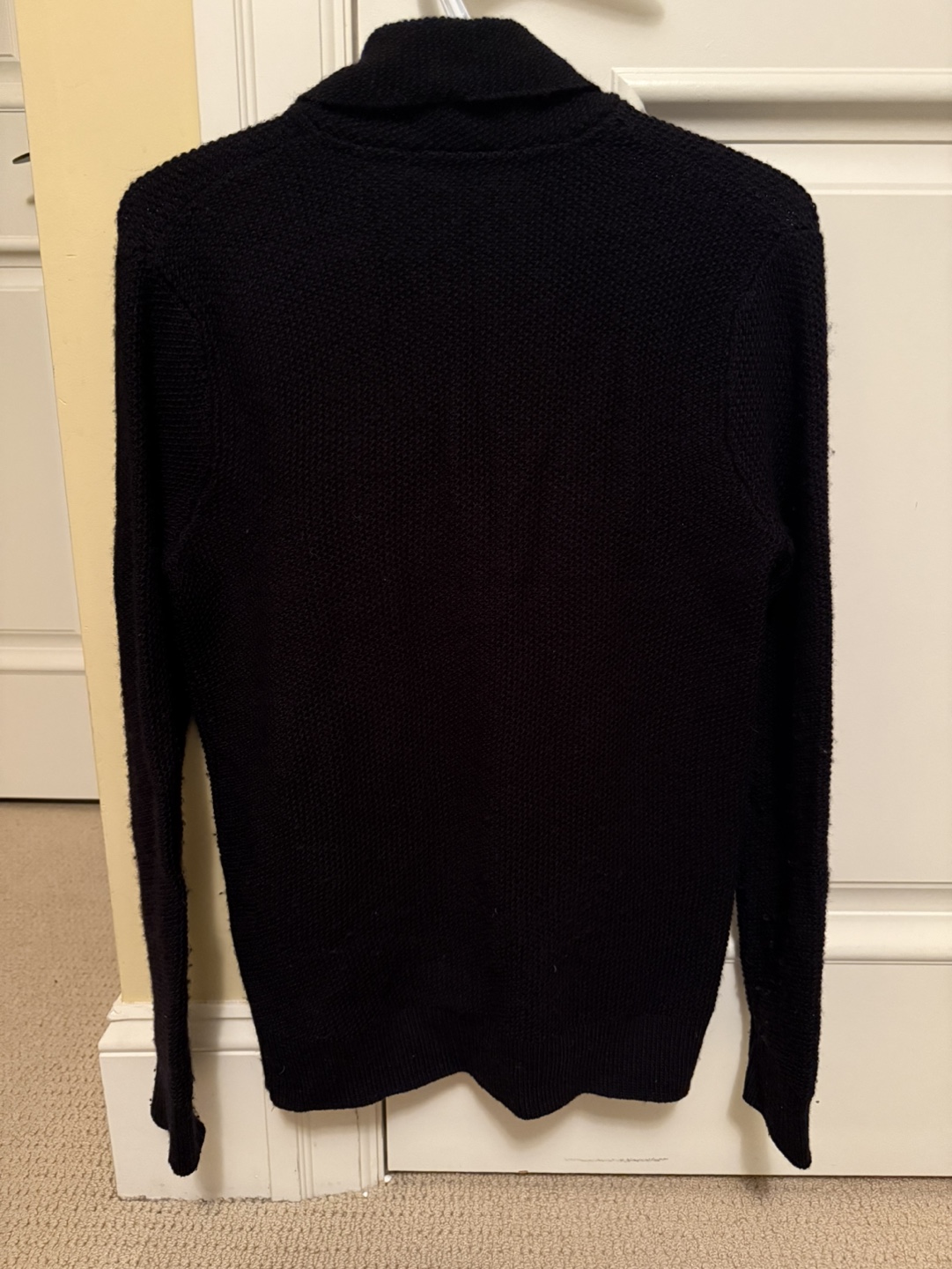 Club Monaco Men’s Black Wool Zip-Up Sweater - XS - photo 2