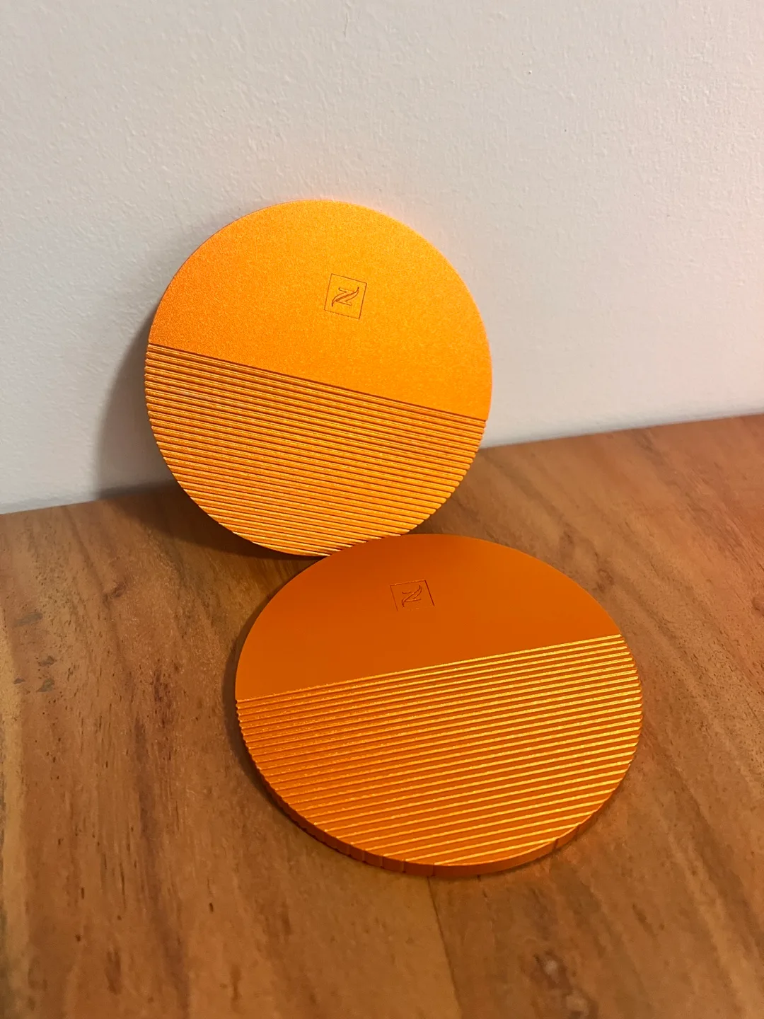 Set of Two Orange Coasters by Nespresso thumbnail