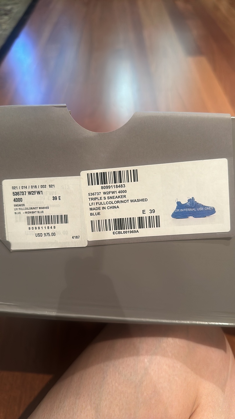 Balenciaga Triple S Sneaker, Male, Size 39, Blue - photo 4