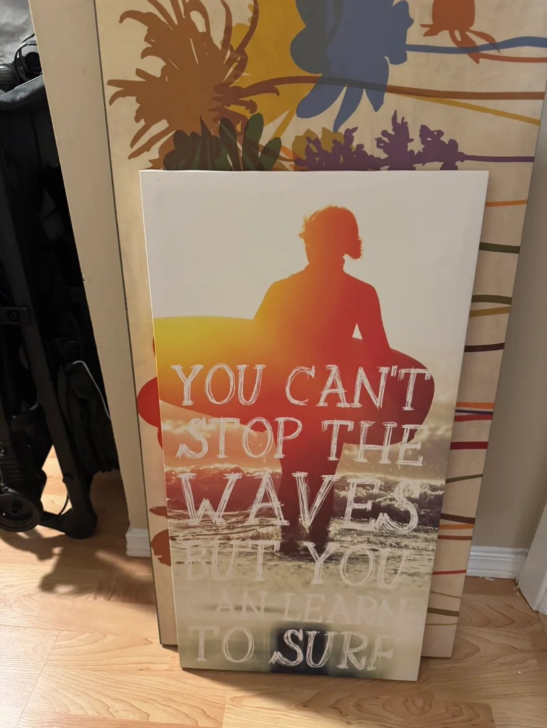 Set of Two Canvas Prints - Floral and Surfing image indicator(2)