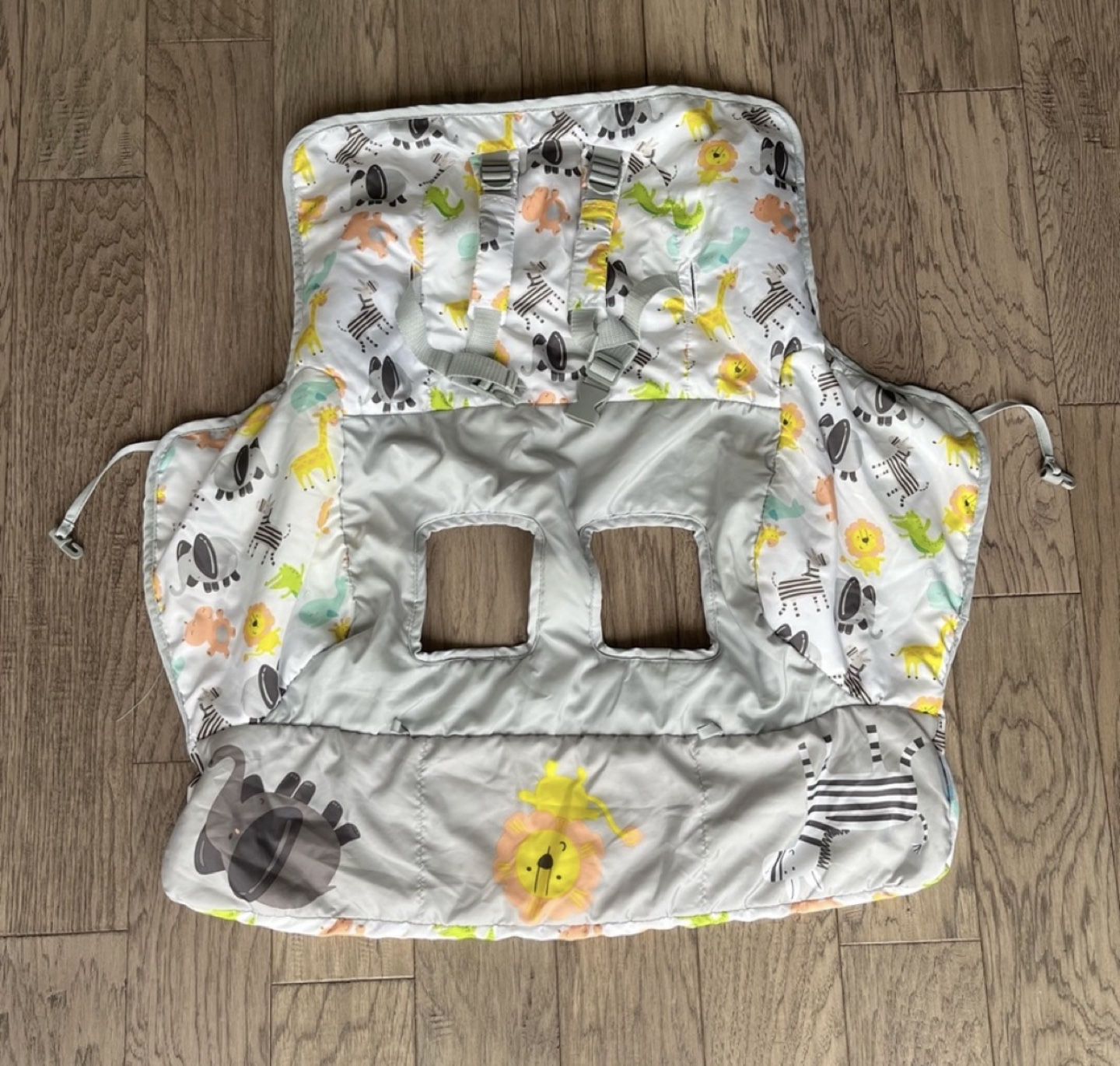 Infant grocery cart insert - jungle animals print