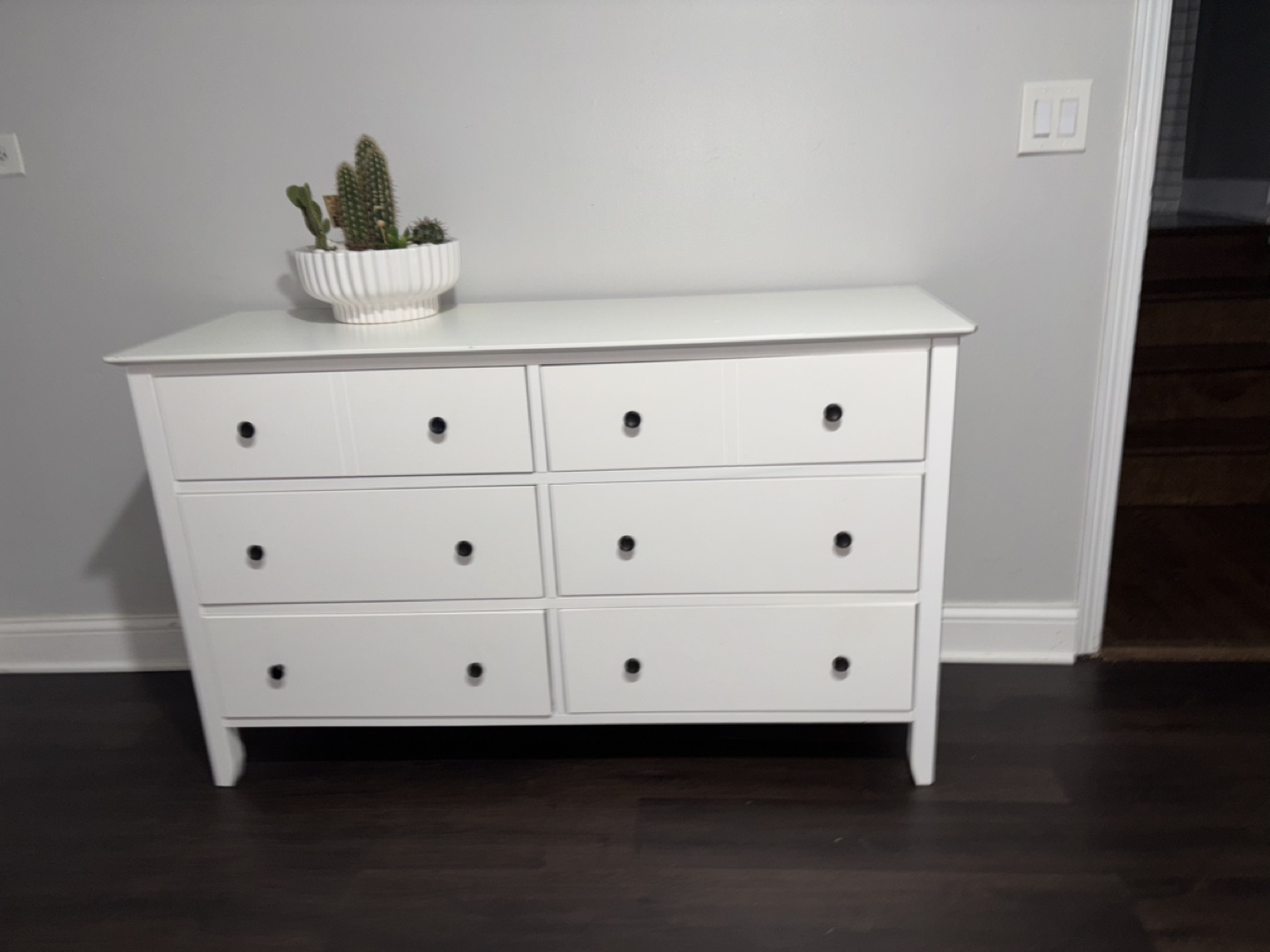 White 6-Drawer Dresser - photo 5