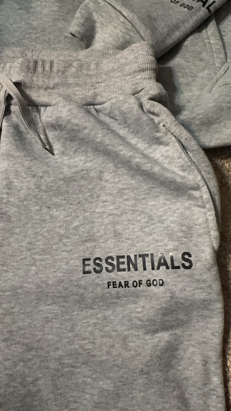 Fear of God Essentials Grey hoodie and joggers set - photo 4