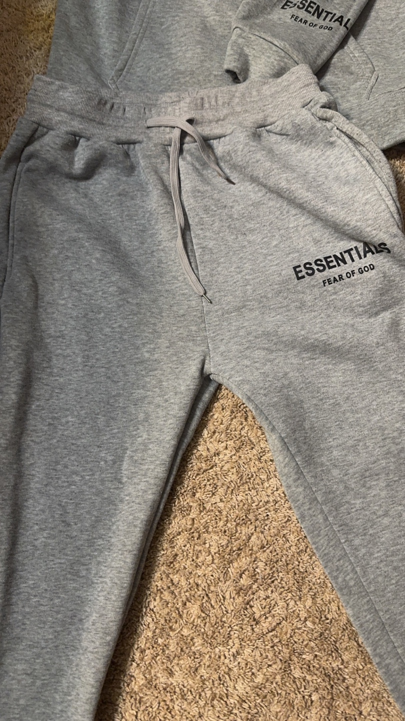 Fear of God Essentials Grey hoodie and joggers set - photo 5