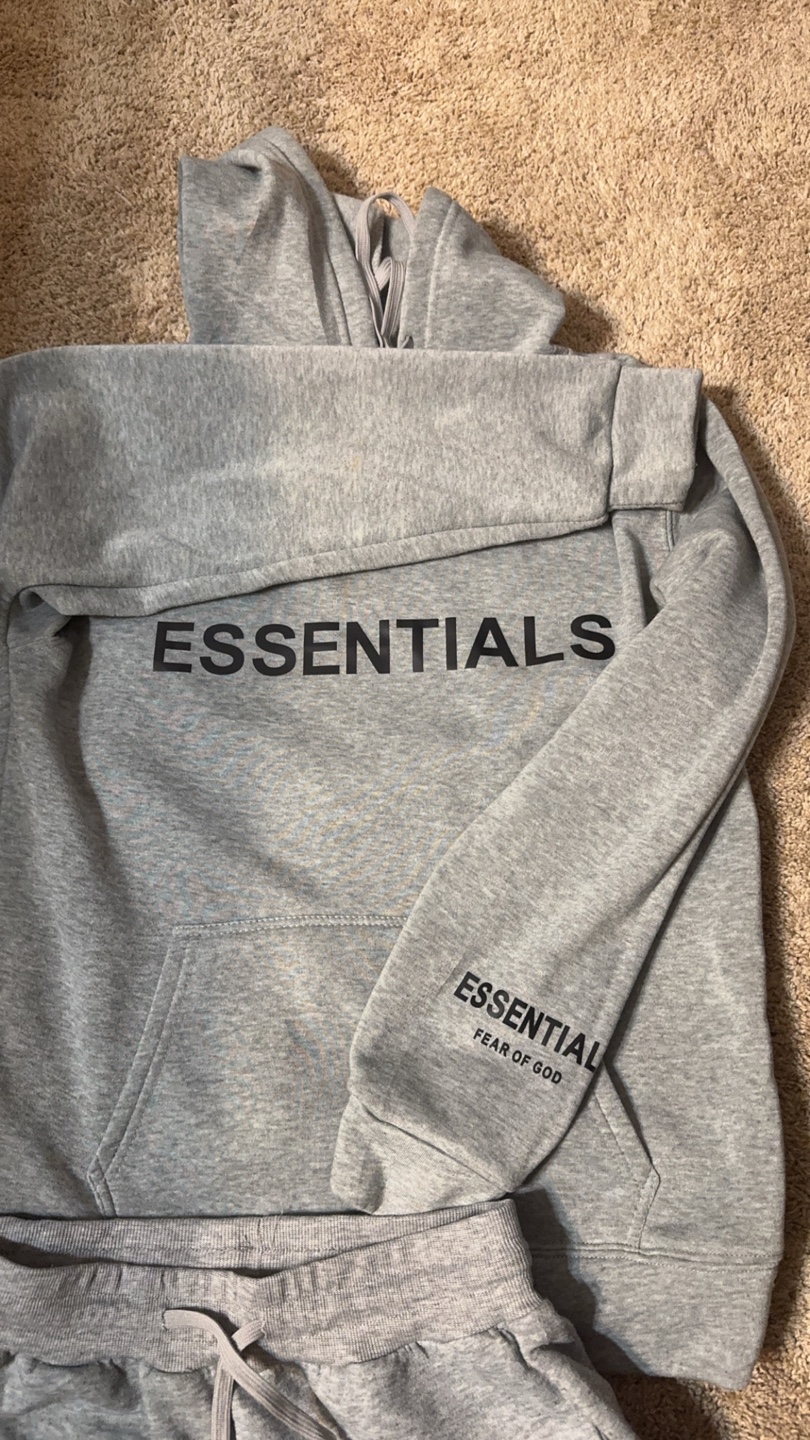 Fear of God Essentials Grey hoodie and joggers set - photo 2