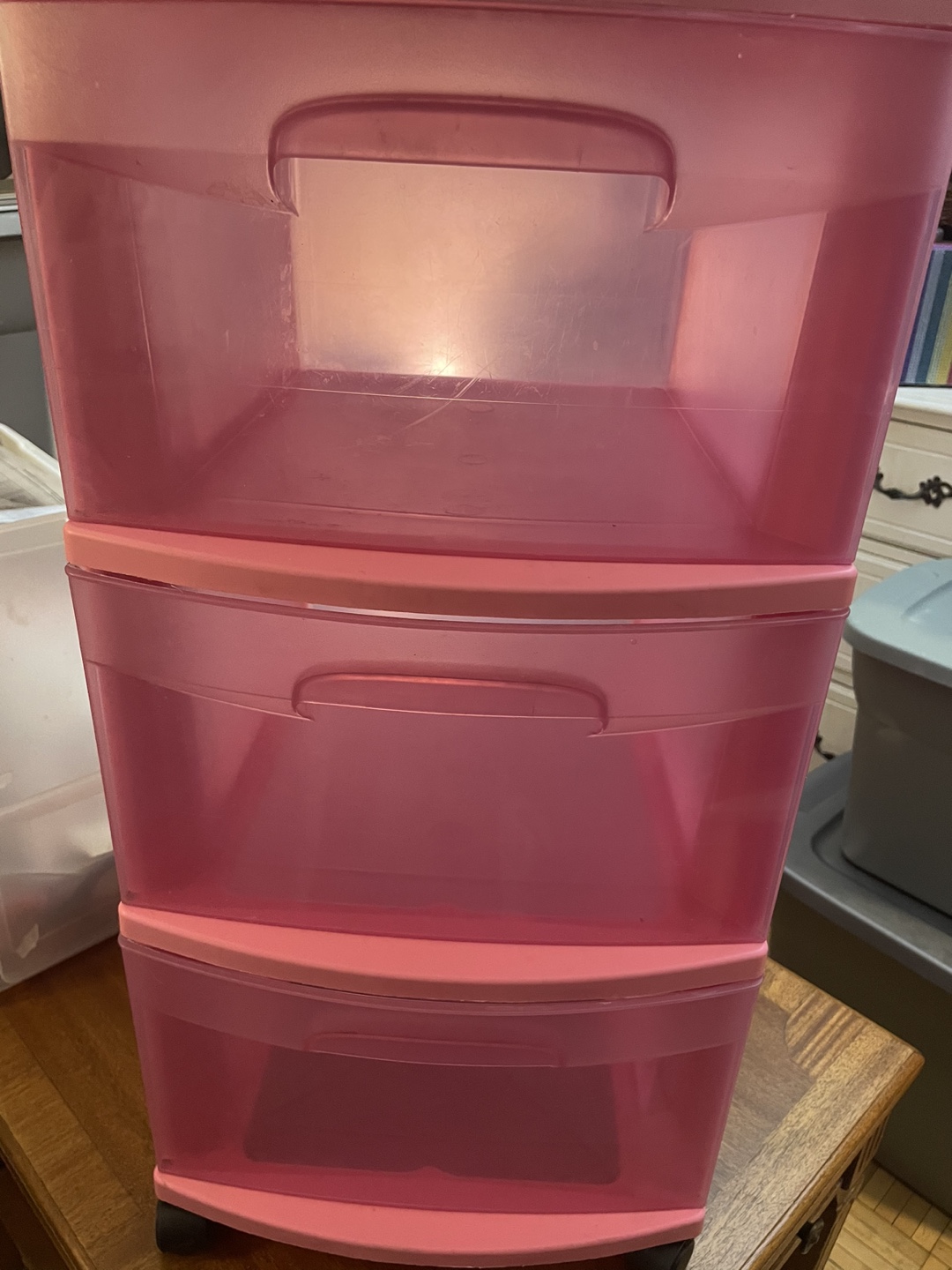 Sterilite 3-Drawer Pink Organizer