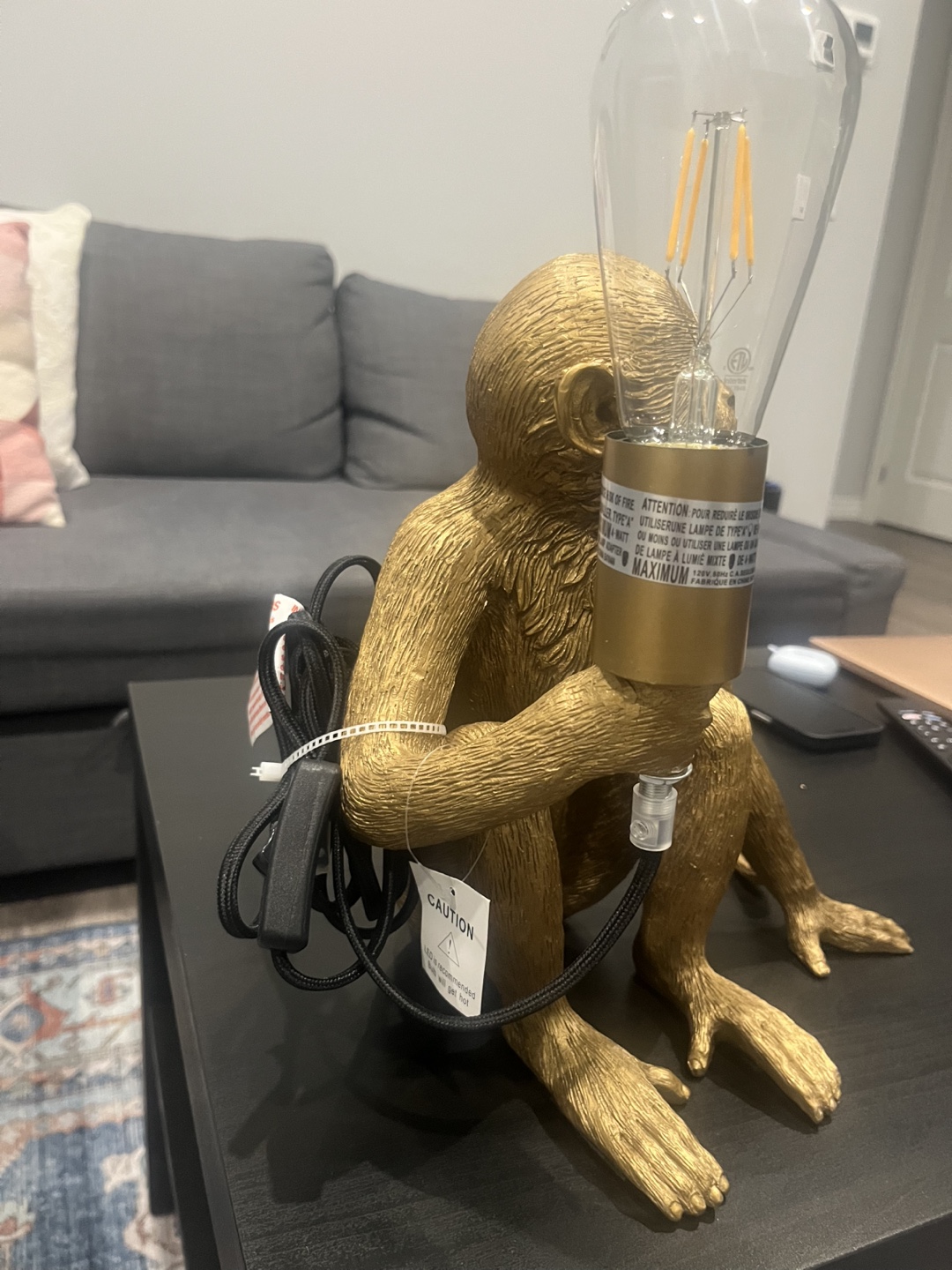 Gold Monkey Table Lamp - photo 2