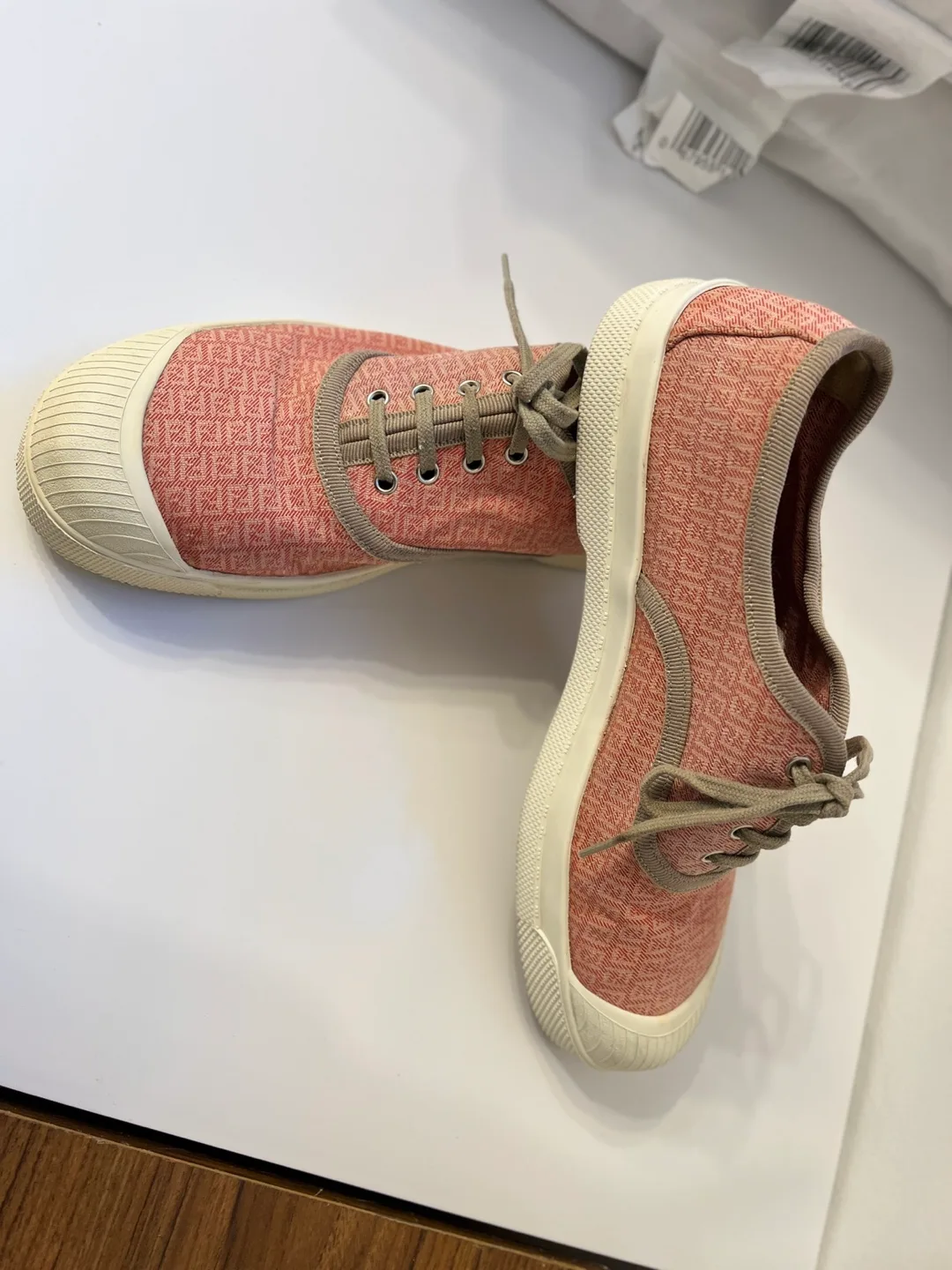 Fendi Pink Canvas Sneakers - Size 36 image indicator(2)