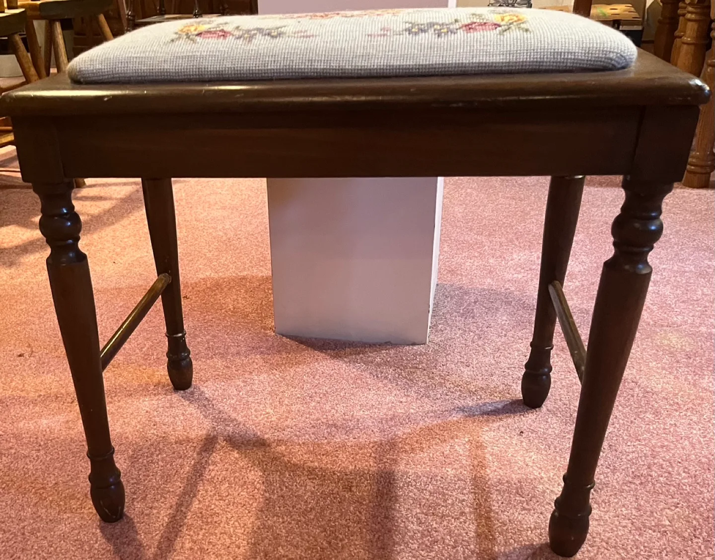 Vintage Upholstered Piano Bench image indicator(2)