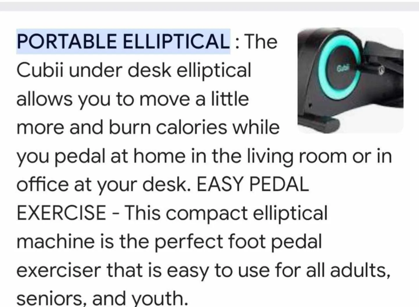 Cubii Jr. Under-Desk Elliptical image indicator(7)