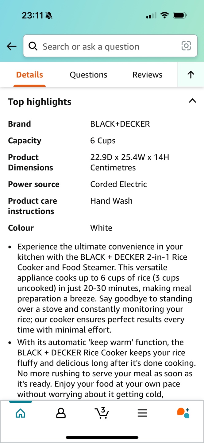 BLACK DECKER Rice Cooker & Steamer - photo 2