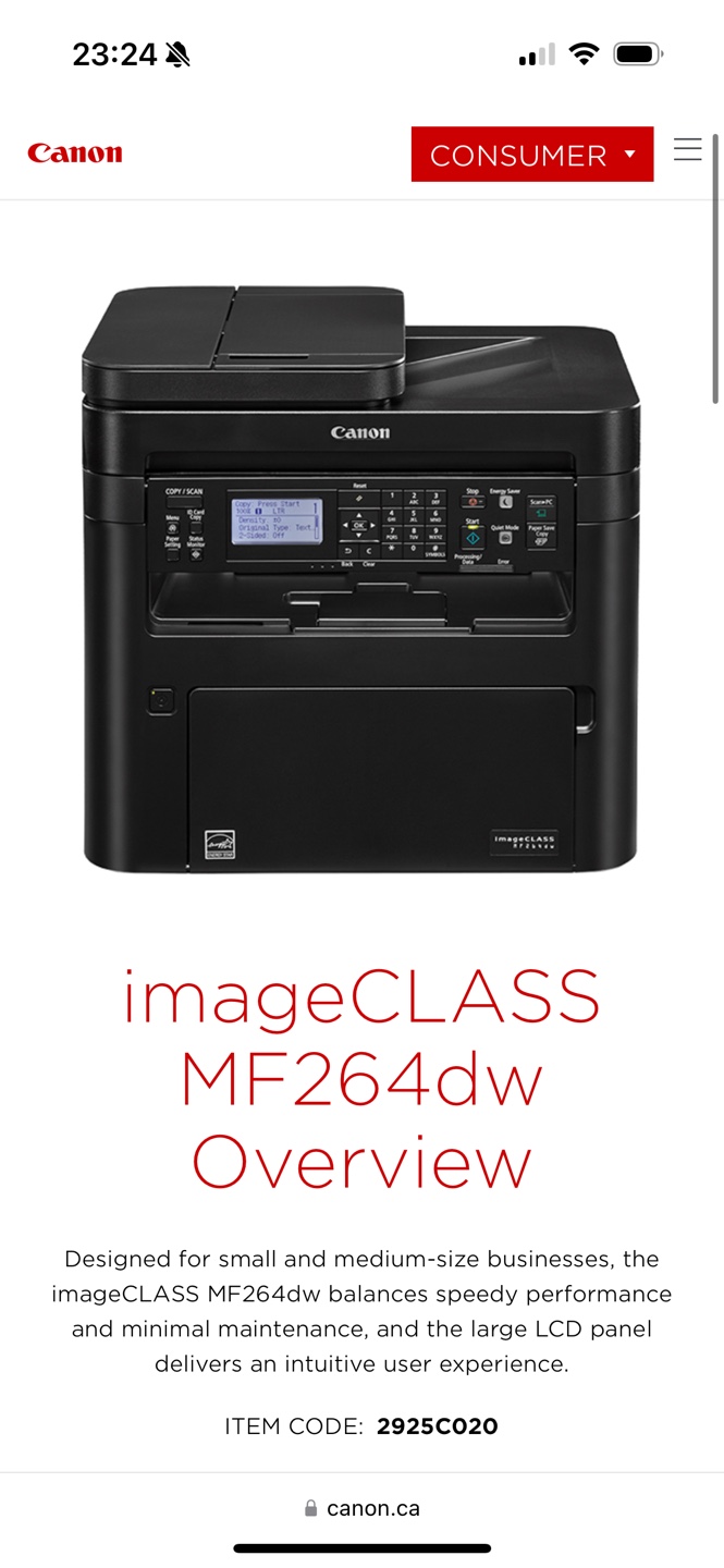 Canon all in one laser Printer