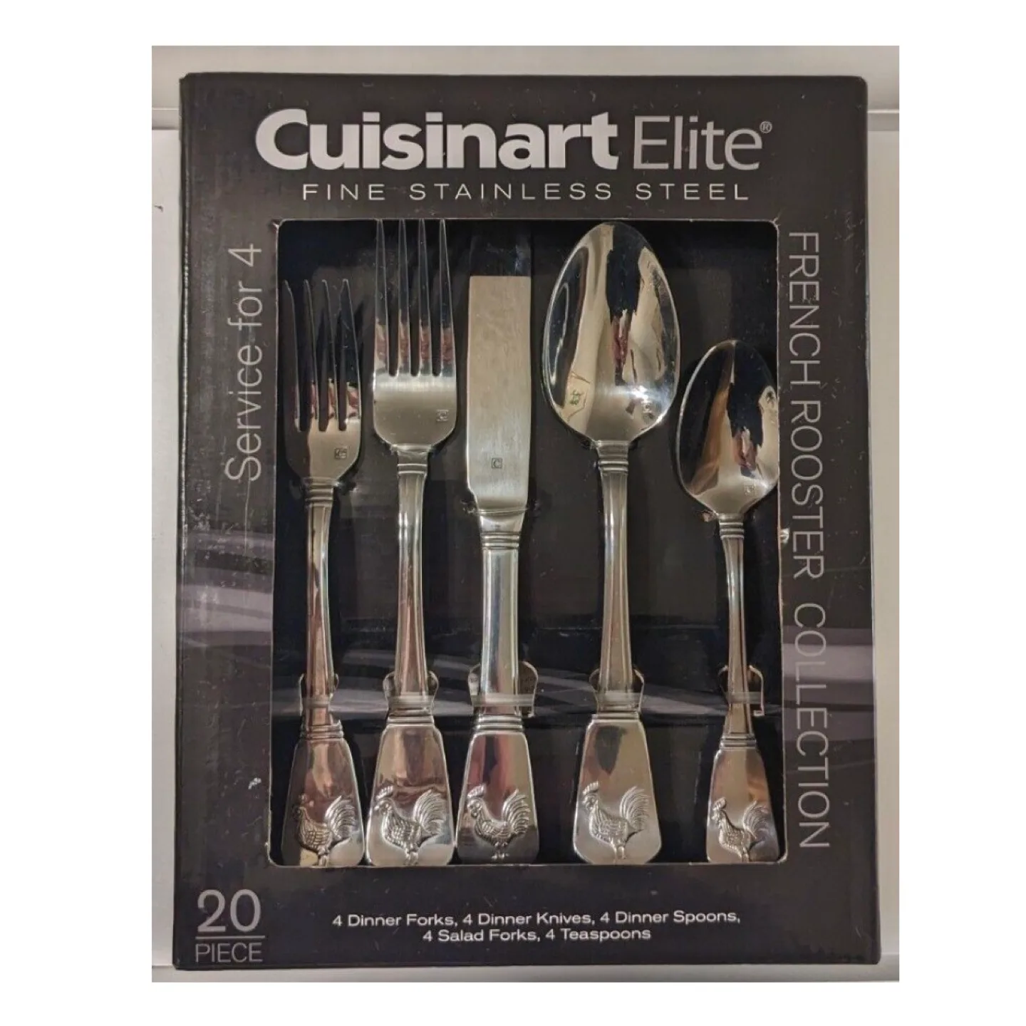NEW! Cuisinart Elite French Rooster 20-Piece Cutlery Set 🇨🇦 image indicator(2)