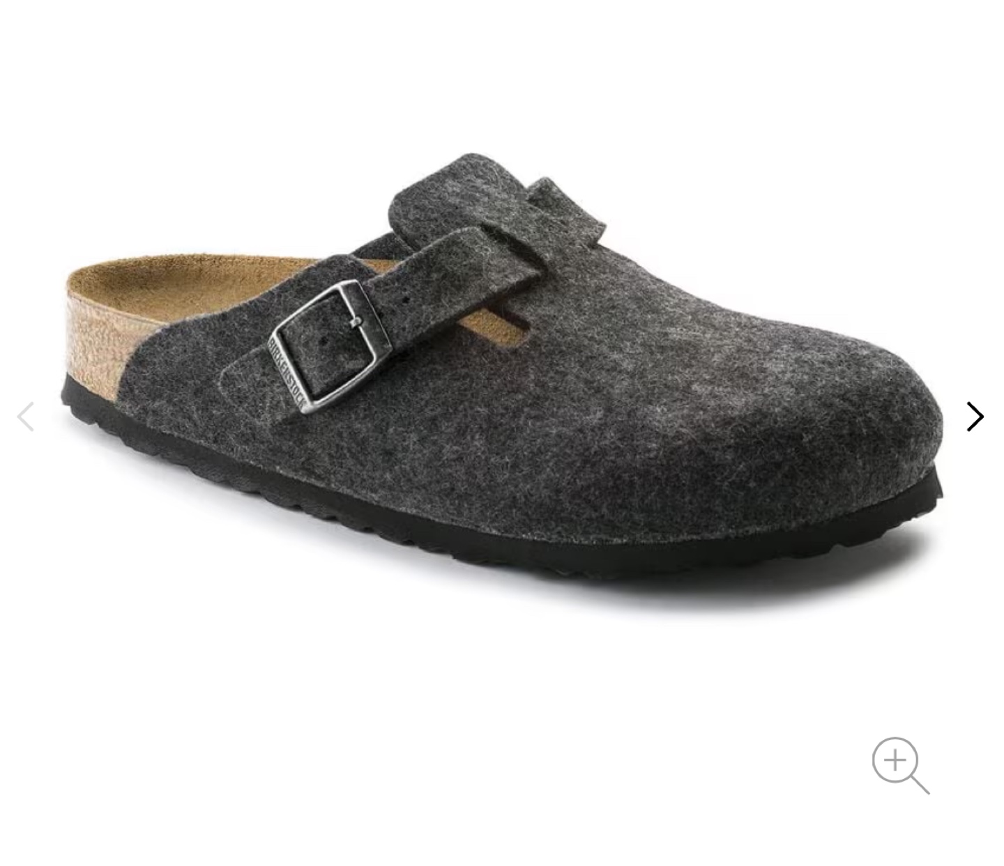 Birkenstock Unisex Dark Grey Wool Clogs Size 41