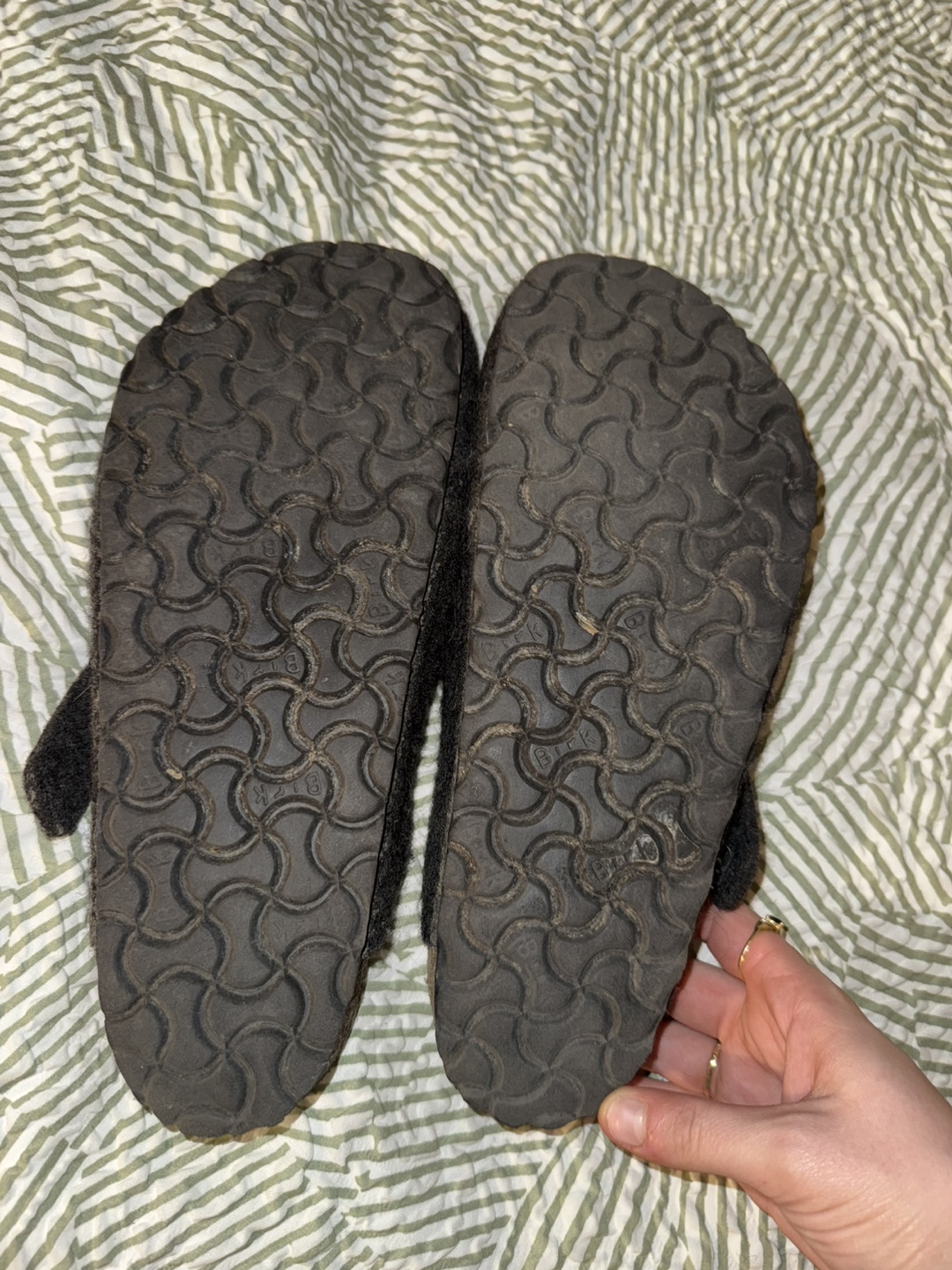 Birkenstock Unisex Dark Grey Wool Clogs Size 41 - photo 5