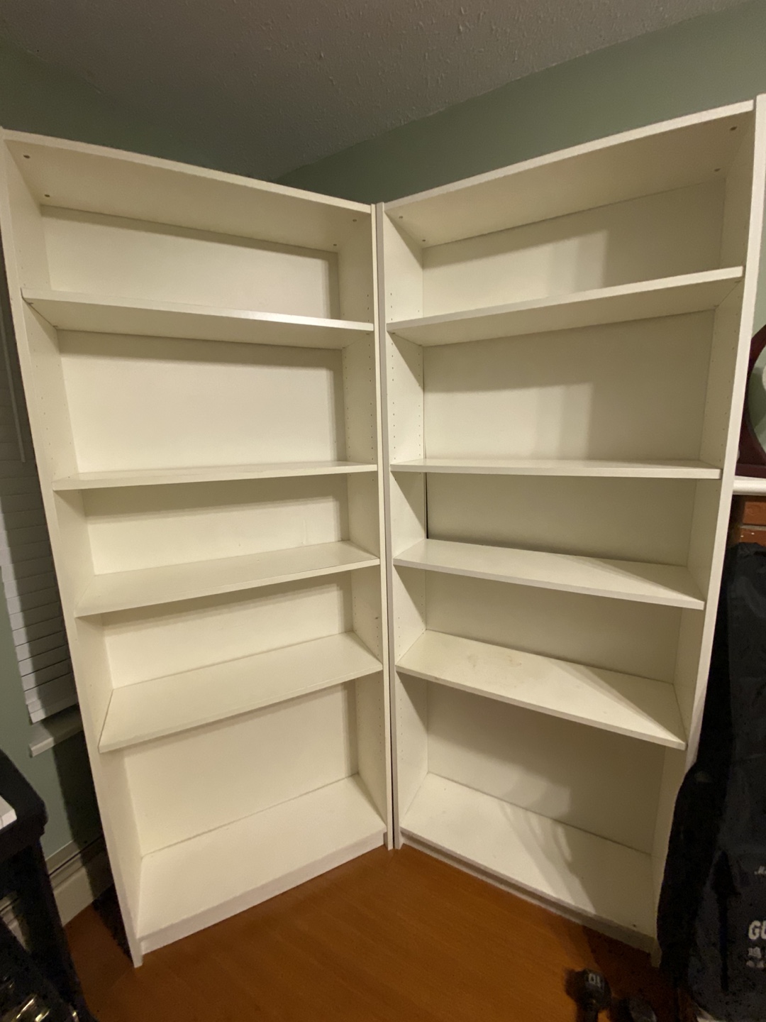 Pair of White Bookcases