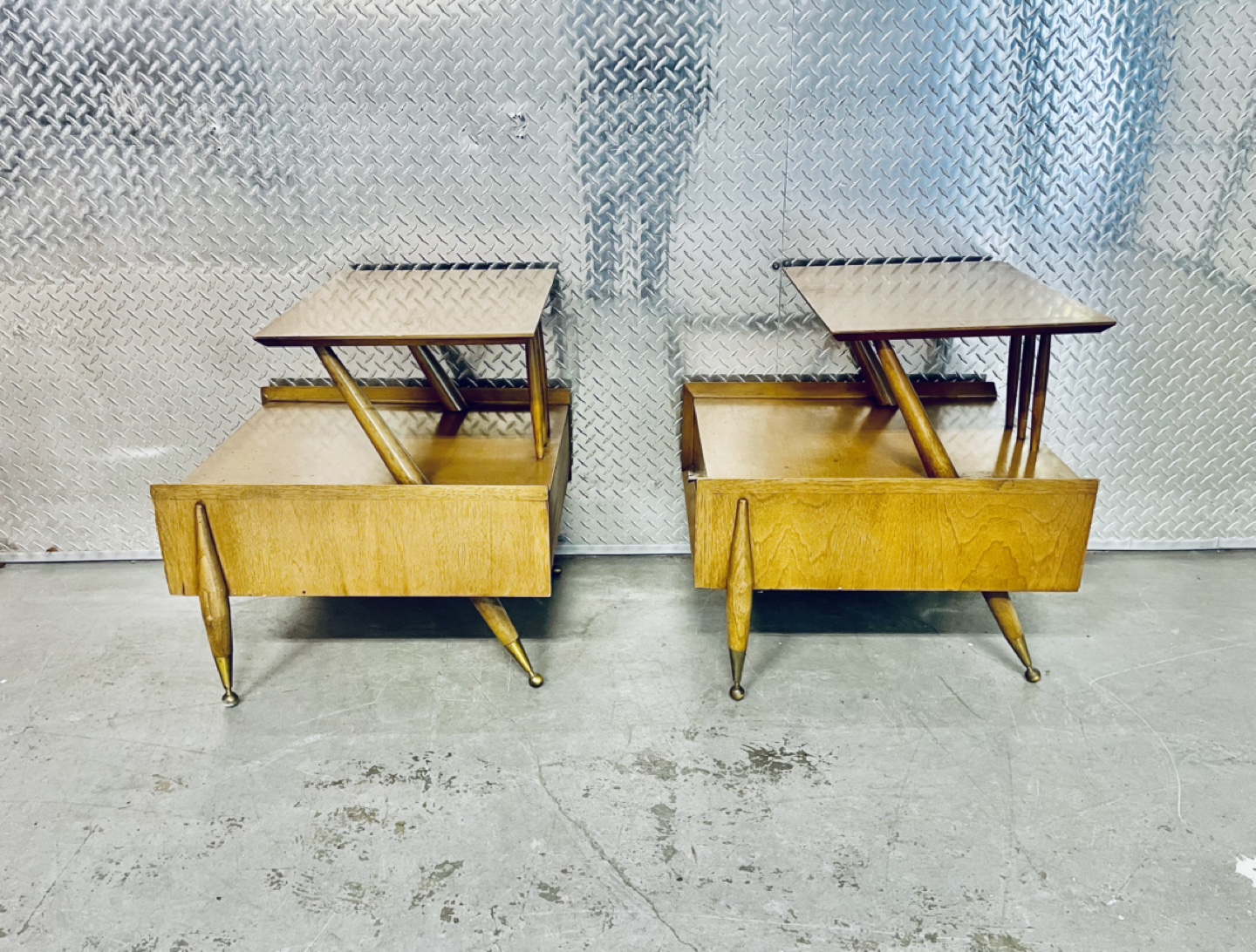 Vintage MCM Kent Coffey Designed “Auburn” Two-Tier Nightstands - photo 5
