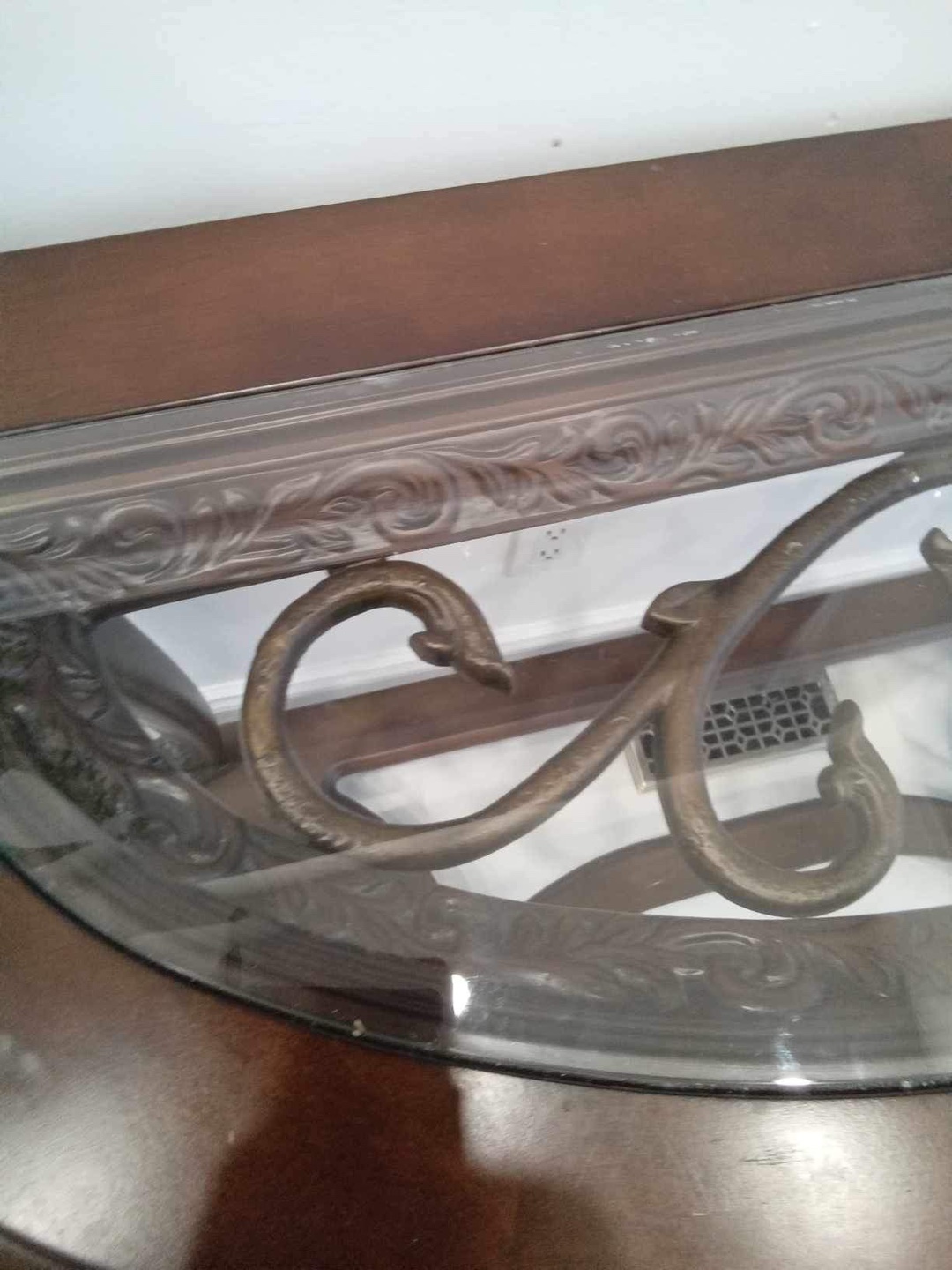 Half-moon Console Table with Glass Top - photo 2