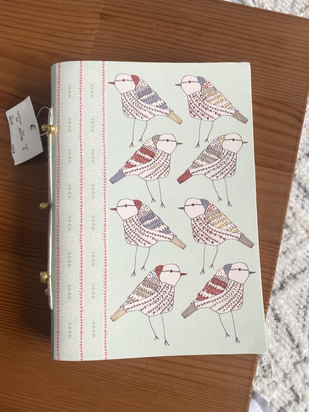 Unique Bird-themed Notebook with Bell Spine