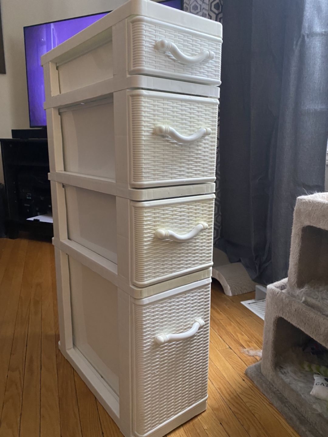 Four-Drawer Plastic Storage Unit